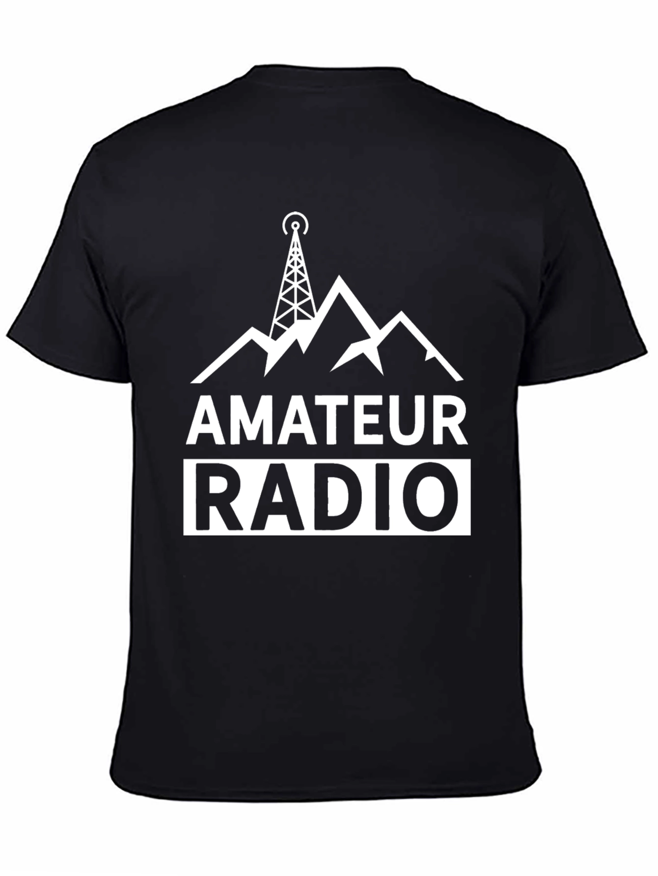 Black Amateur Radio T-Shirt - Ham Operator Design view 4