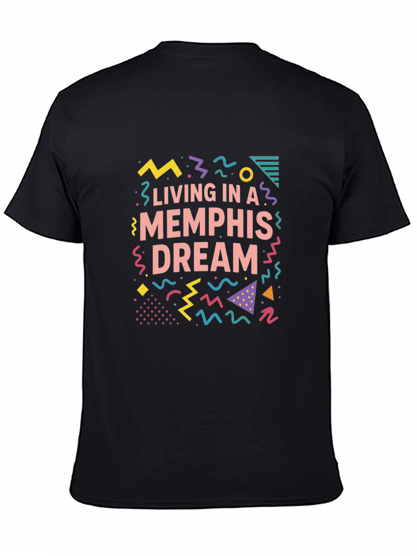 Black Living in a Memphis Dream Graphic T-Shirt view 4