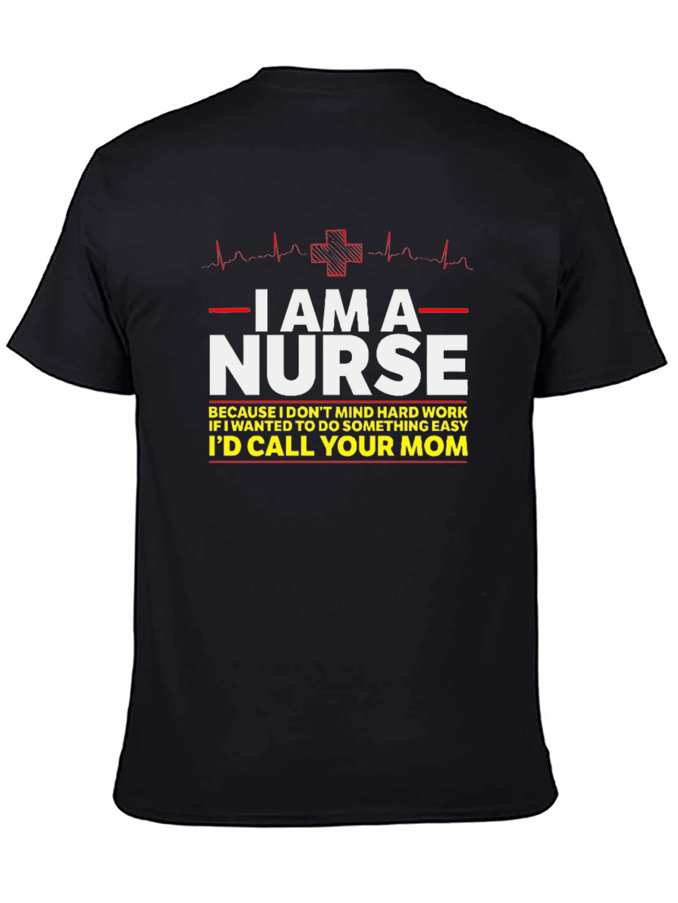 Black I AM A NURSE T-Shirt view 4