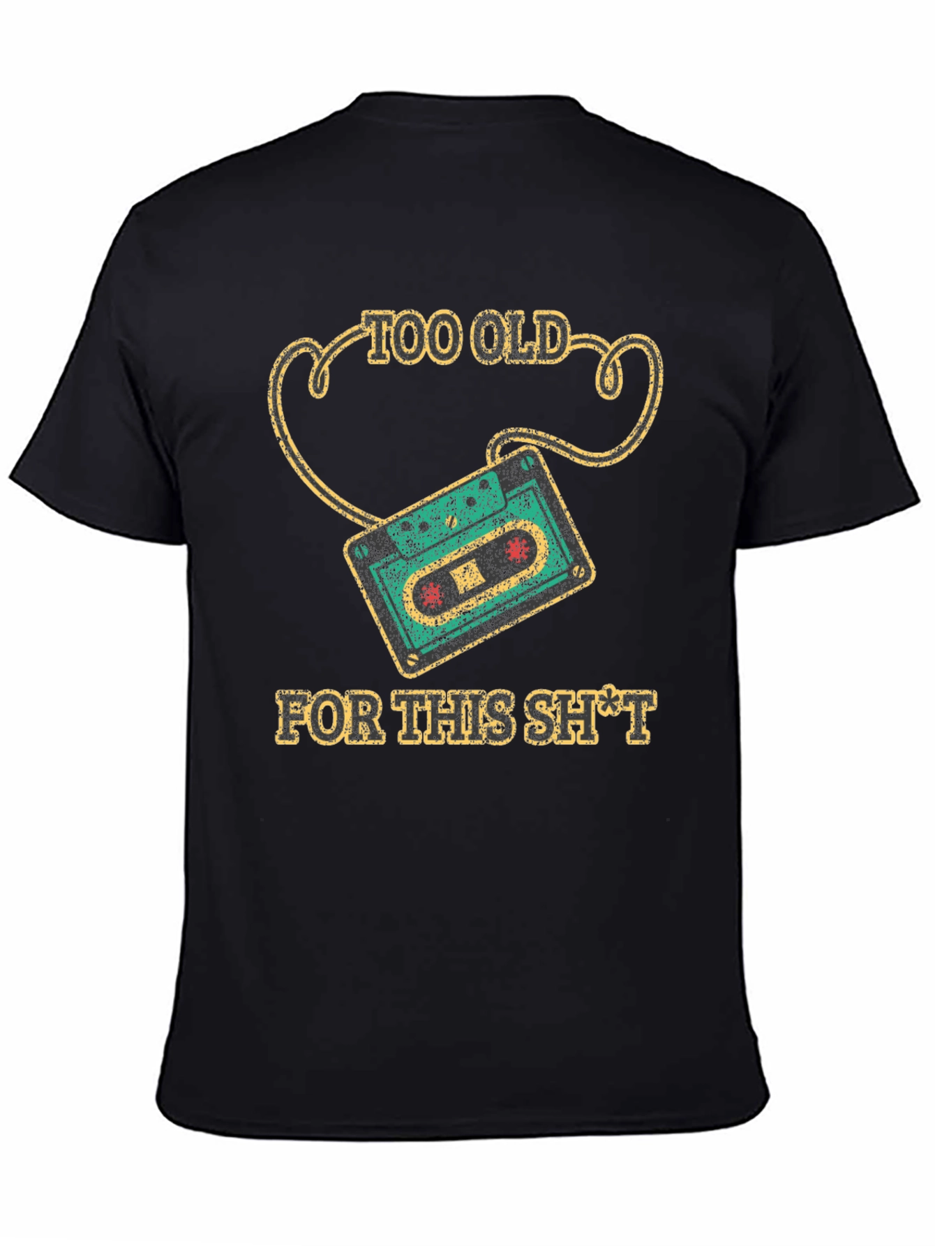 Too Old Cassette Tape Graphic Tee - 4