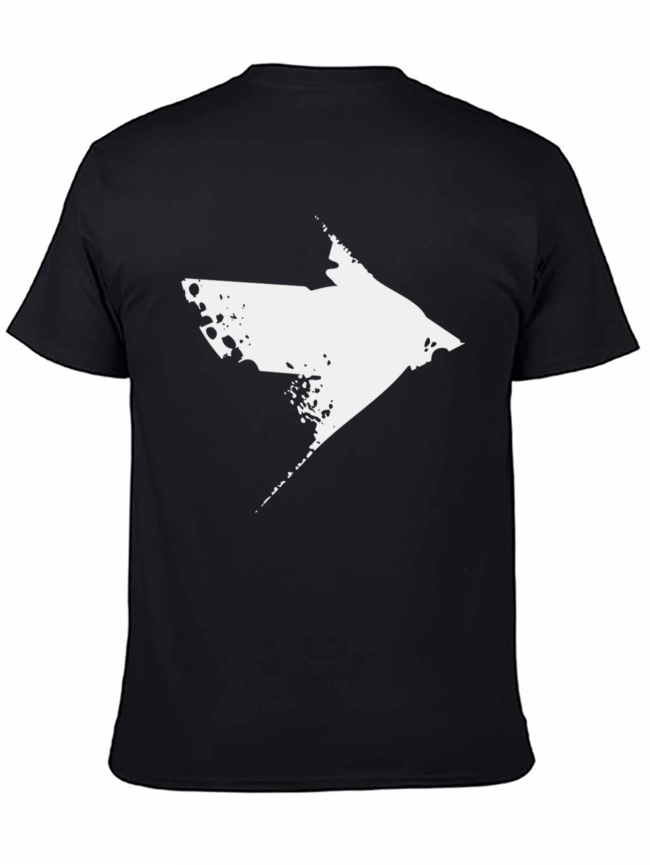 Black Abstract White Arrow Graphic T-Shirt view 4