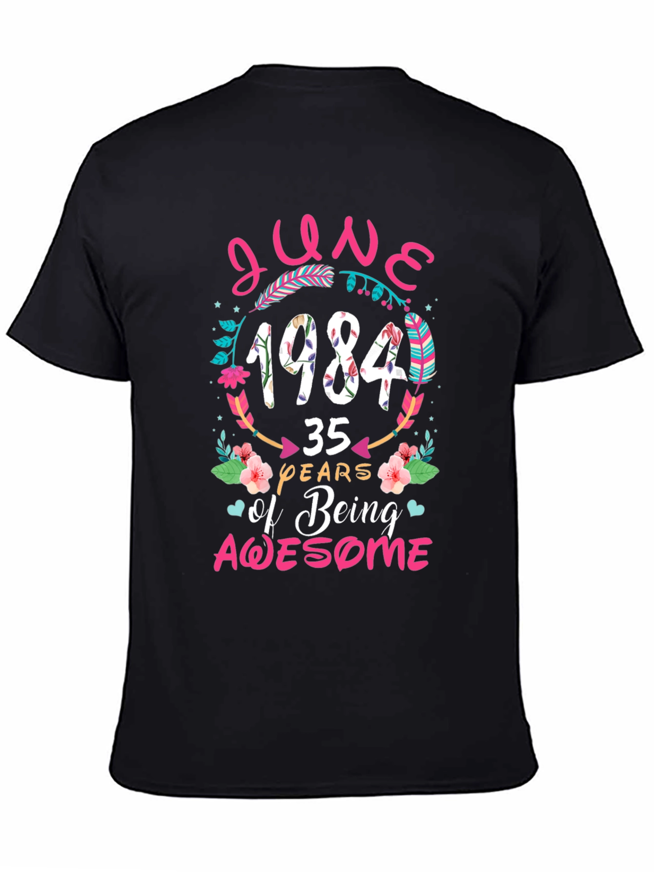 Black June 1984 35 Years of Being Awesome Tee view 4