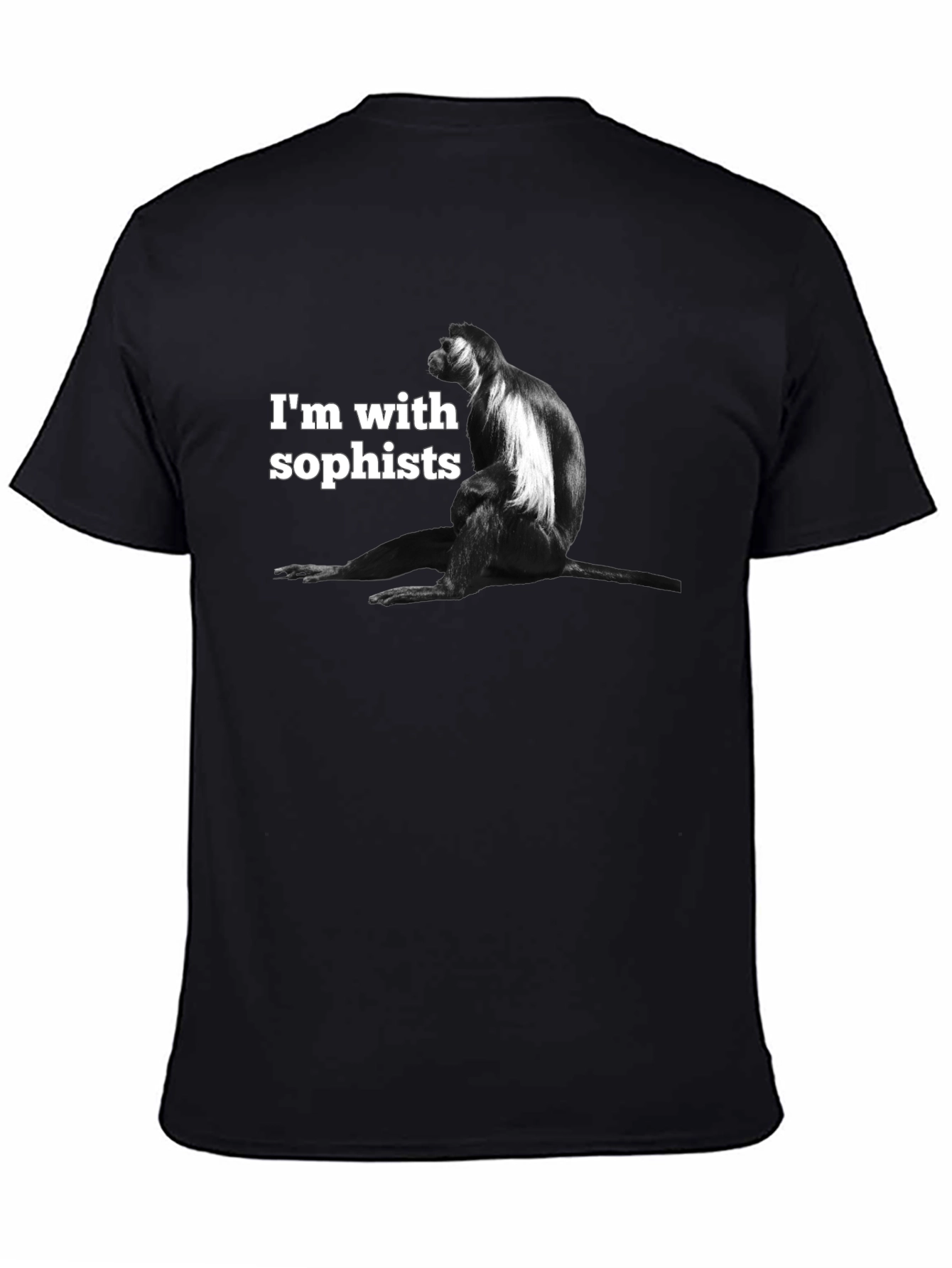 Black I'm With Sophists Black T-Shirt view 4