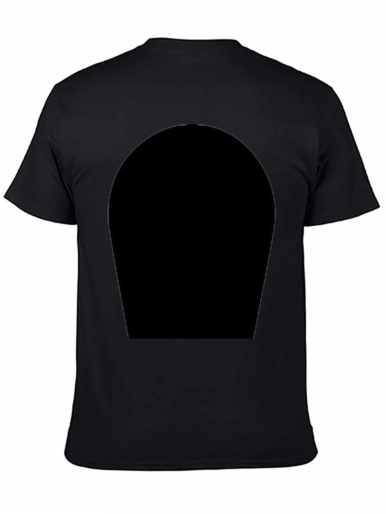 Black Men's Black Crew Neck T-Shirt - Modern Style view 4