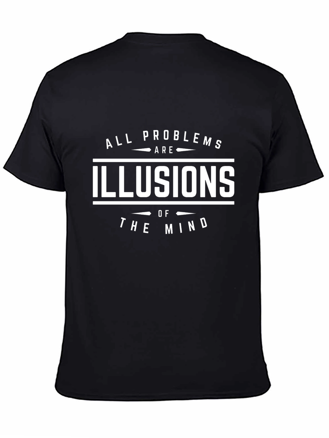 Illusion of the Mind Black Graphic T-Shirt - 4