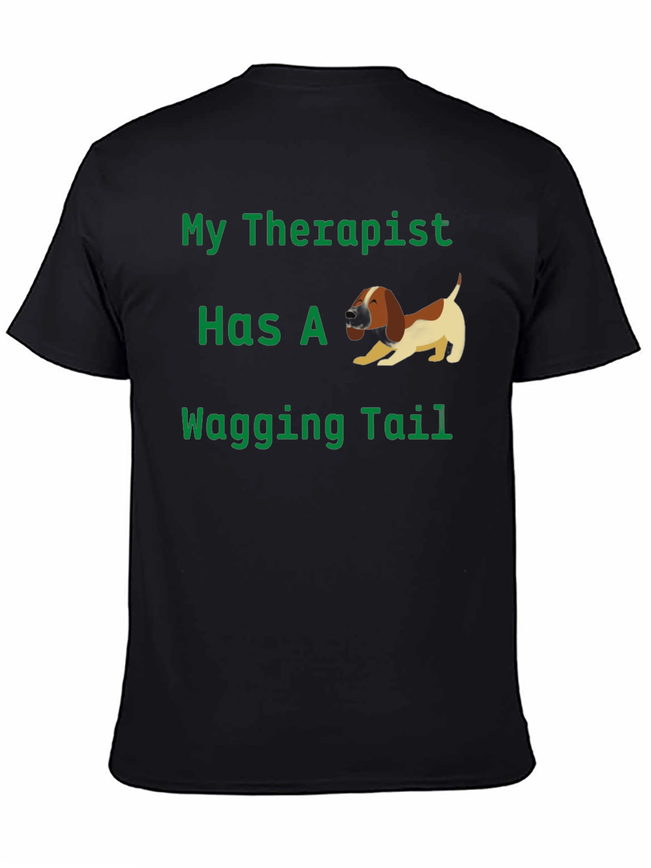 Black My Therapist Dog T-Shirt Funny Pet Lover Tee view 4