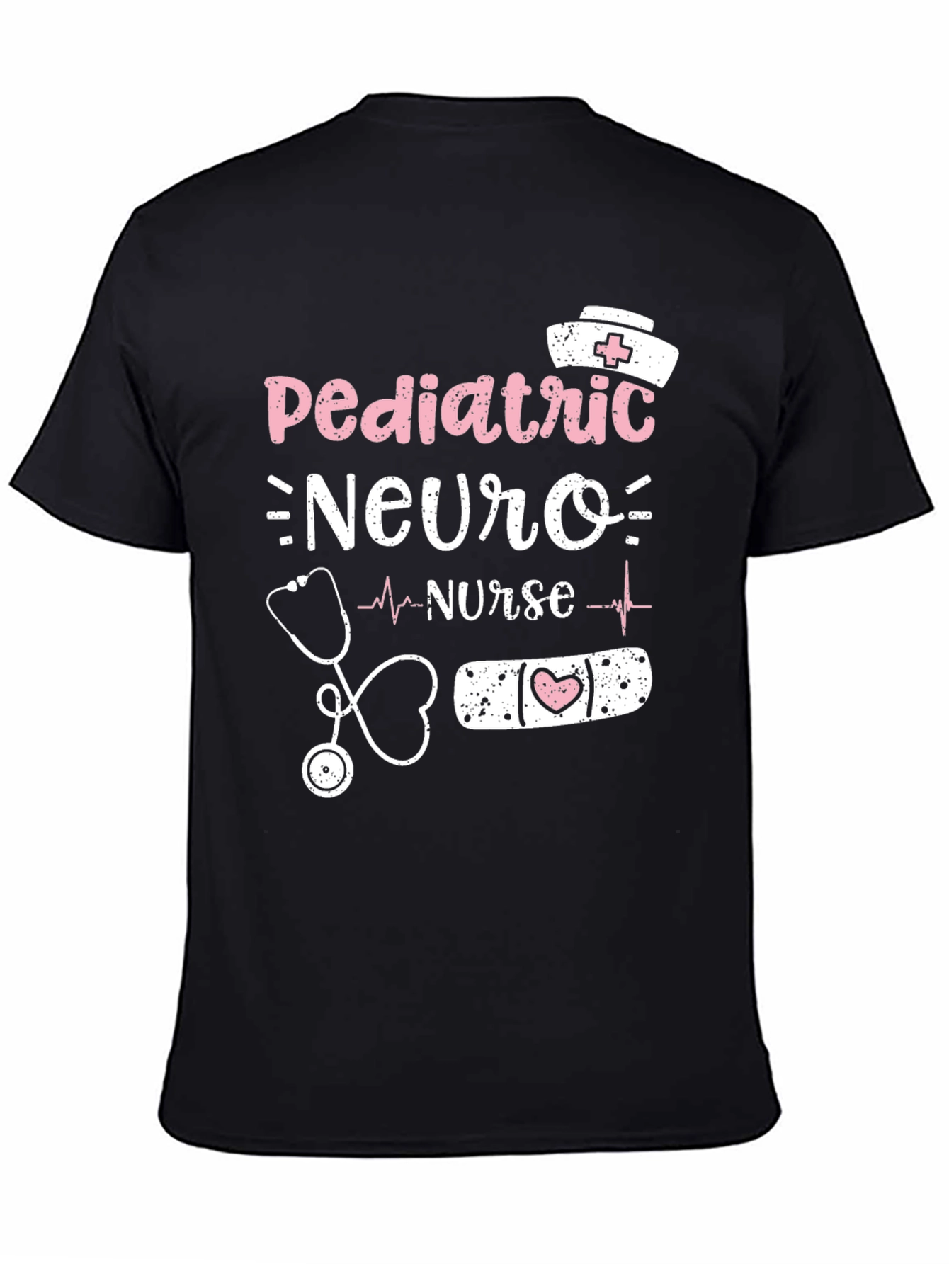 Black Pediatric Neuro Nurse T-Shirt - Medical Apparel view 4