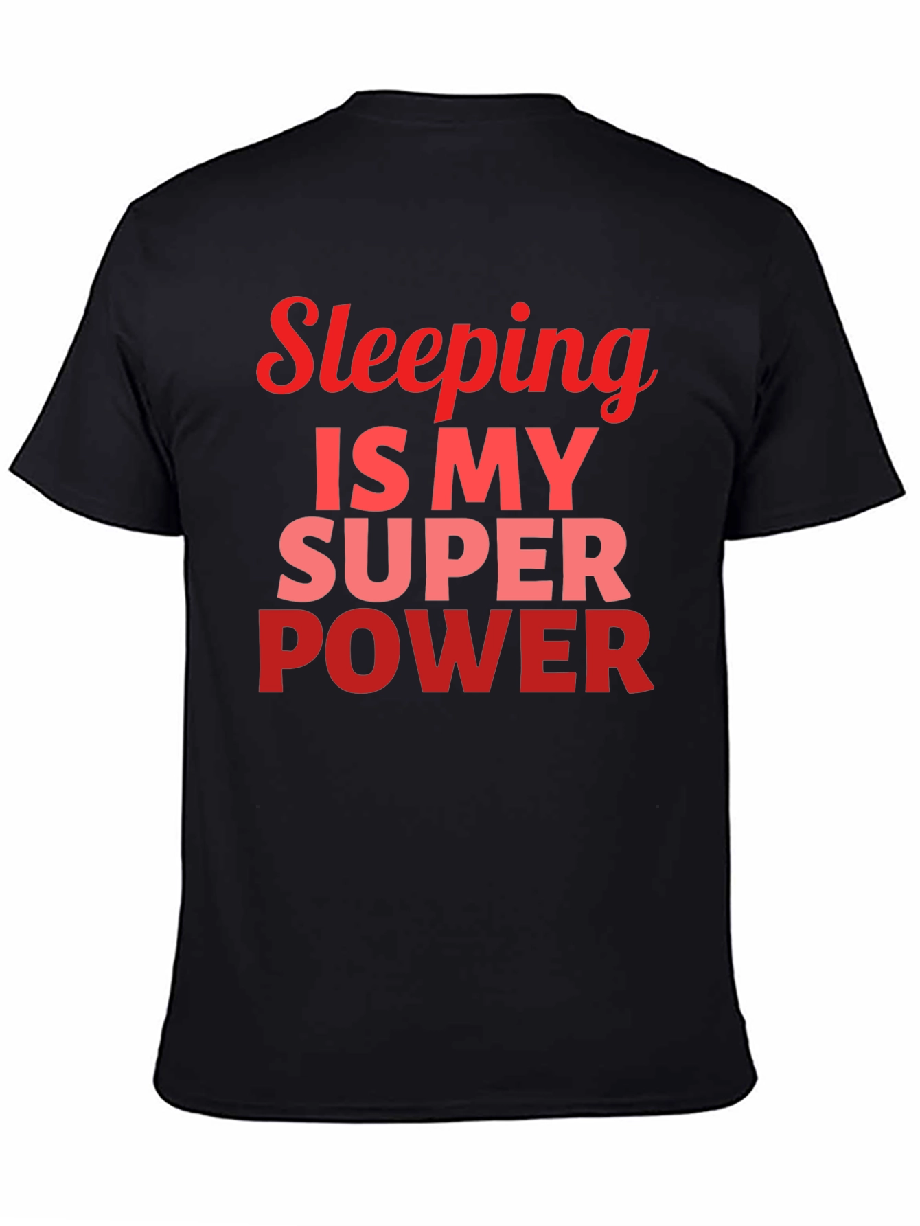 Black Sleeping Is My Superpower Graphic T-Shirt - Men's view 4