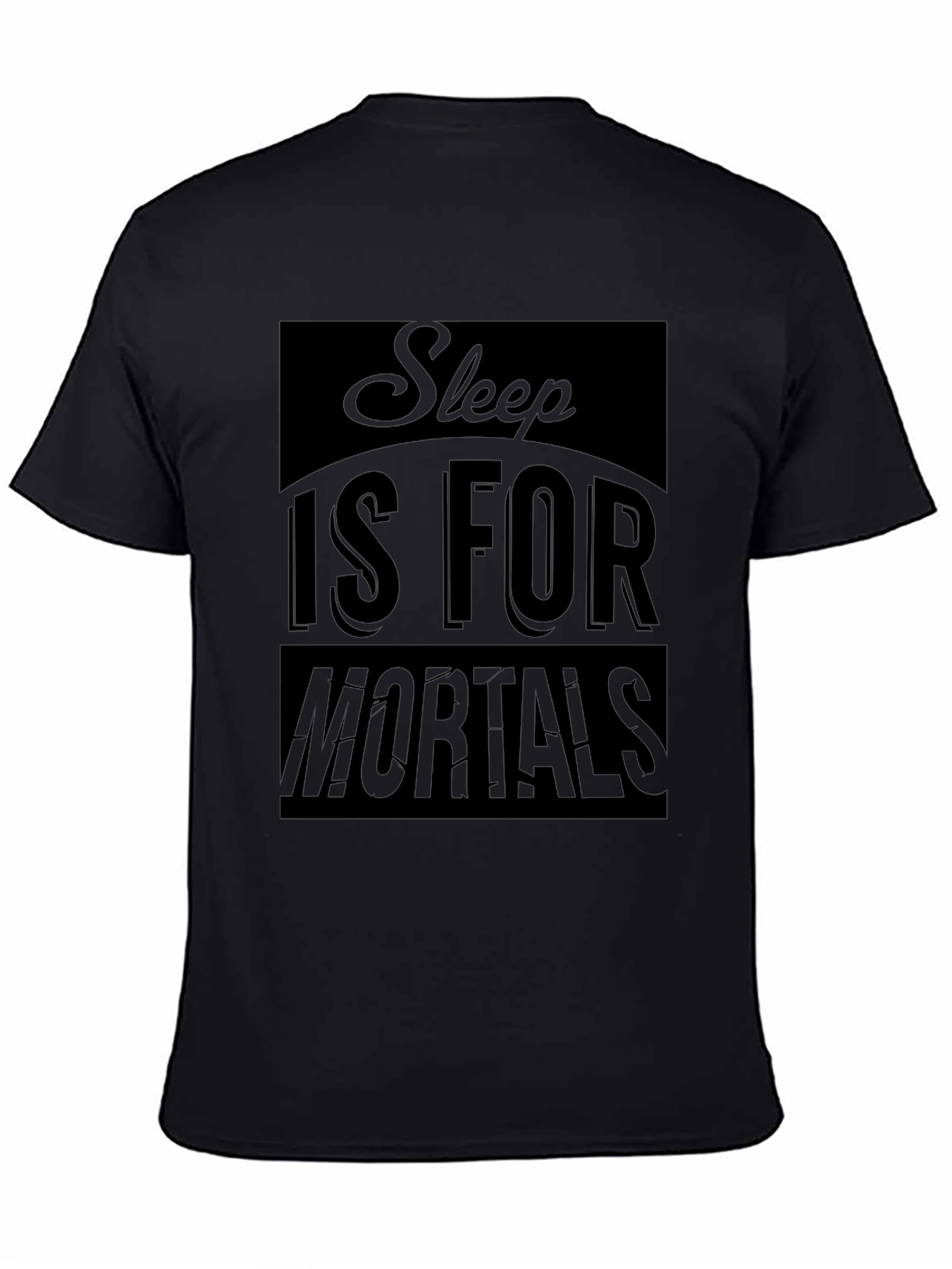 Black Sleep Is For Mortals Graphic Tee - Black view 4