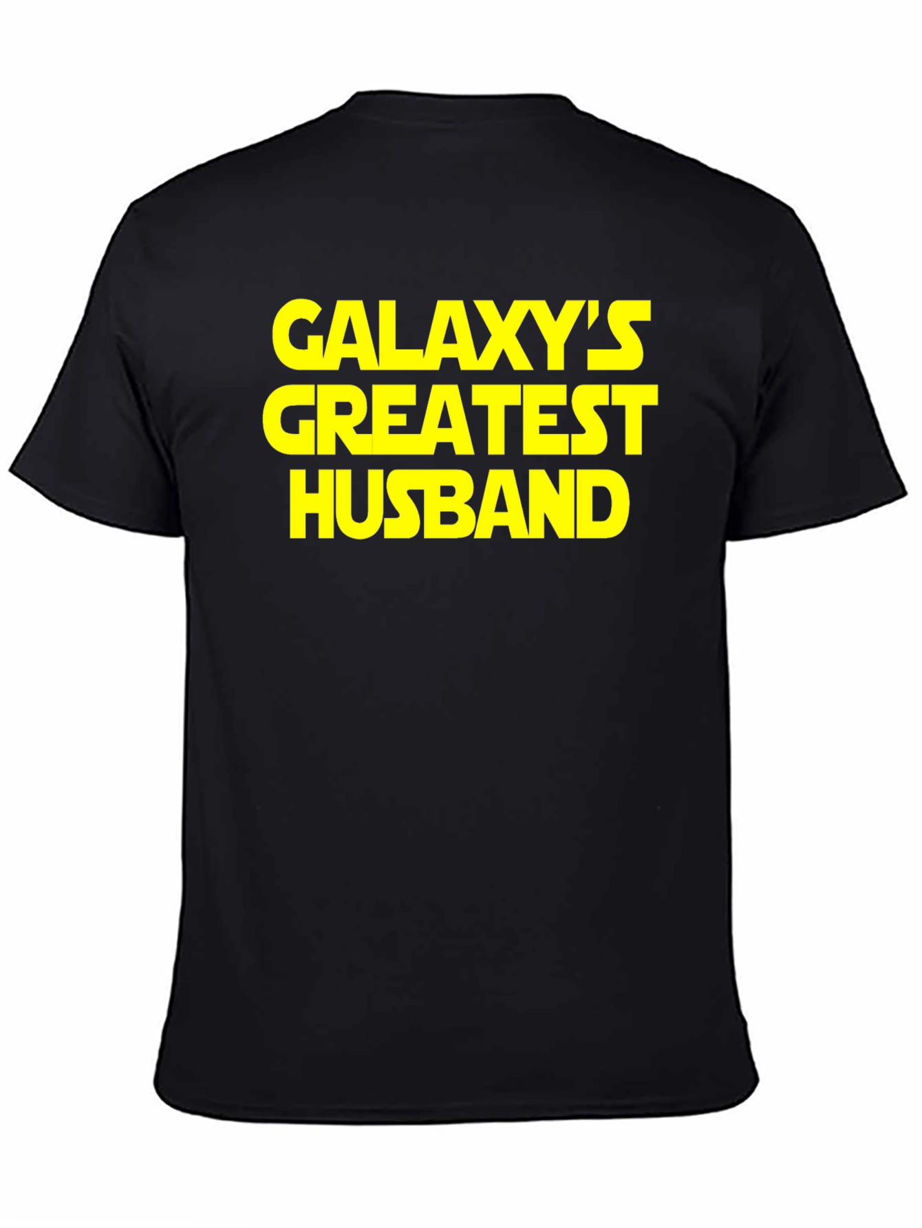 Black Galaxy's Greatest Husband Black T-Shirt view 4