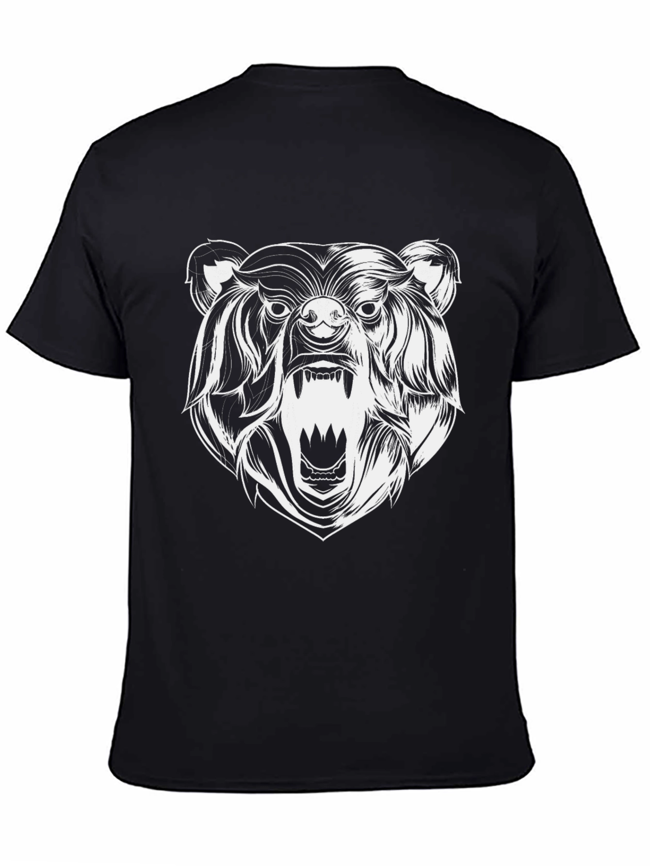 Black Black Bear Graphic Tee - Men's Crew Neck T-Shirt view 4