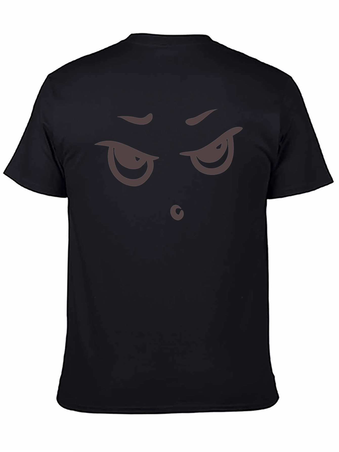 Black Grumpy Face T-Shirt - Express Your Mood! view 4