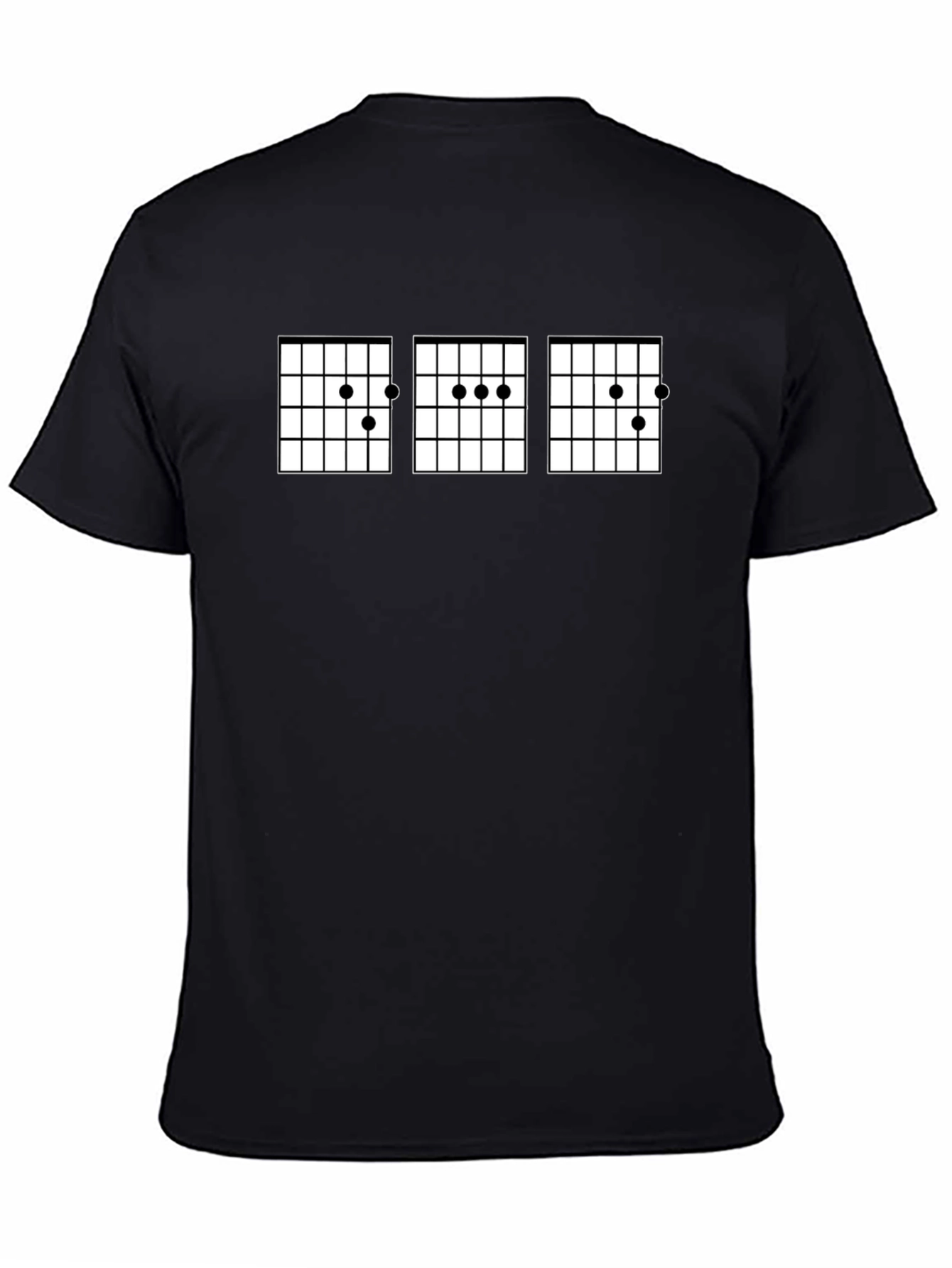 Black Guitar Chord Chart T-Shirt view 4