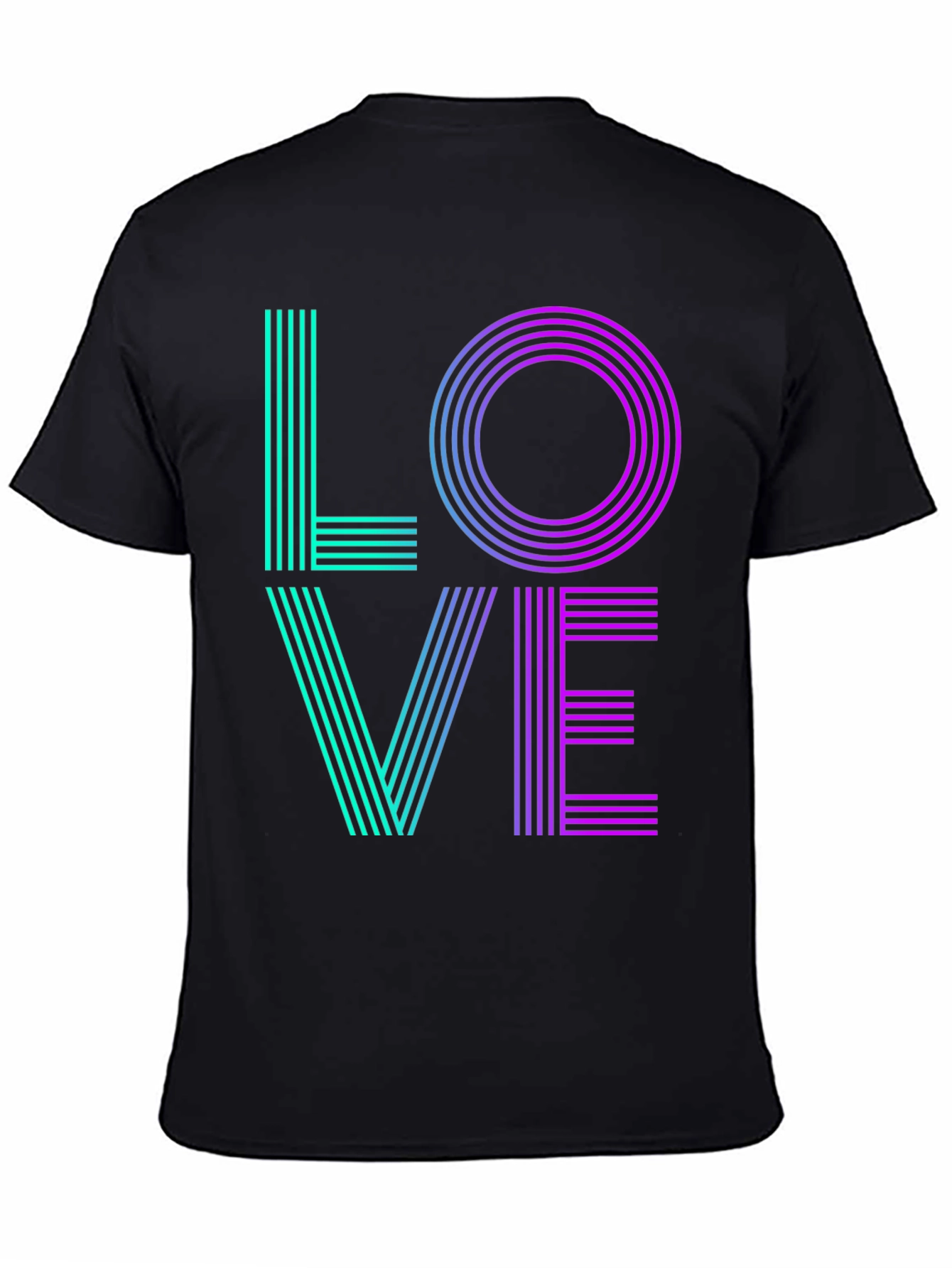 Black LOVE Graphic Tee - Retro Style view 4