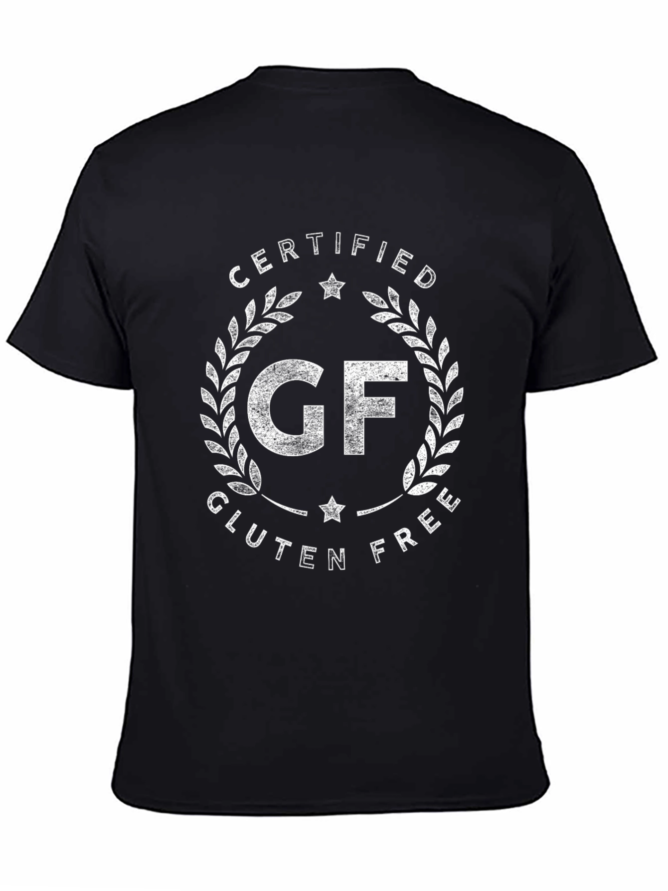 Black Certified Gluten Free Black T-Shirt view 4