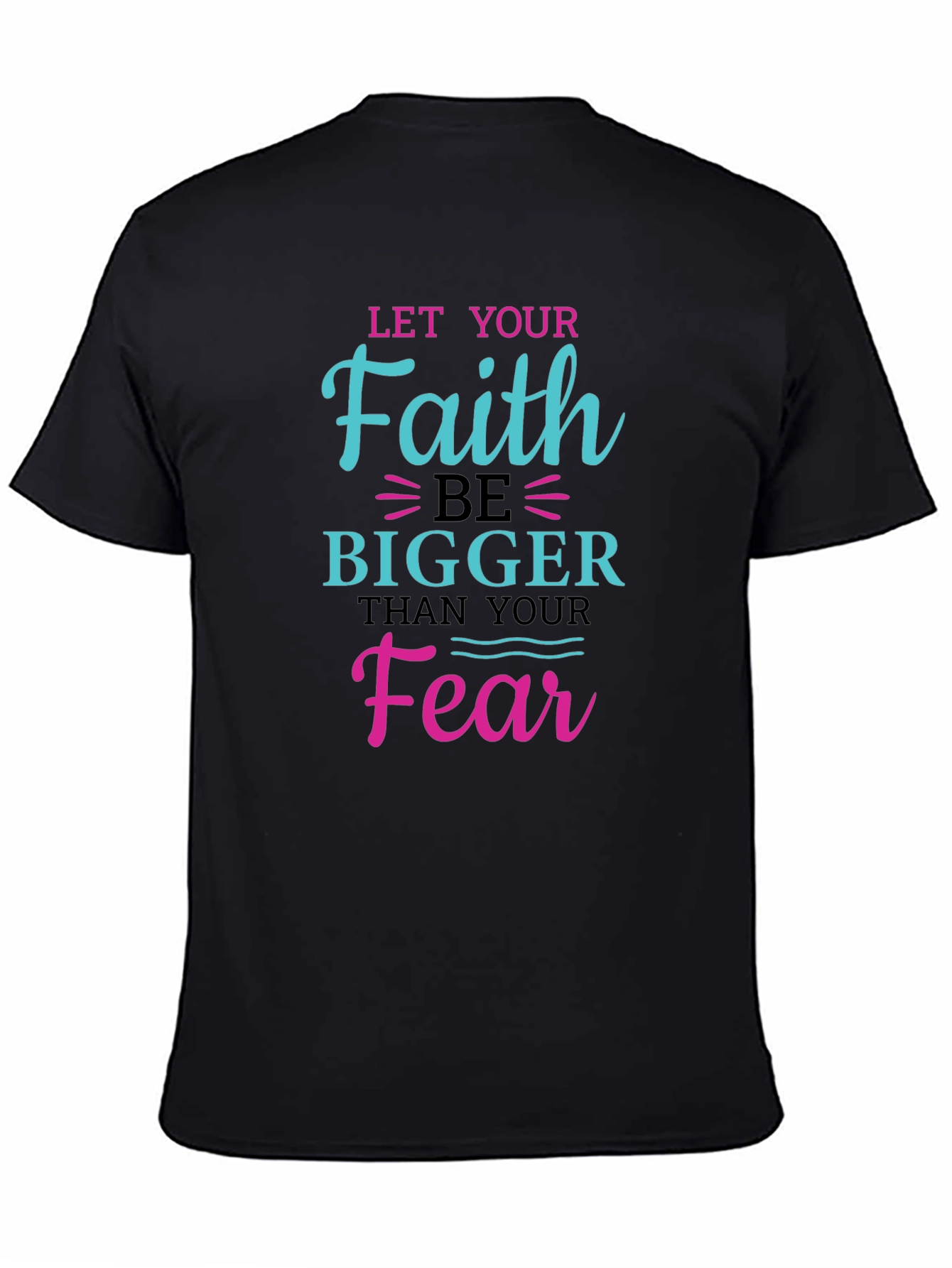 Black Faith Over Fear Graphic Tee - Inspiring Christian Shirt view 4