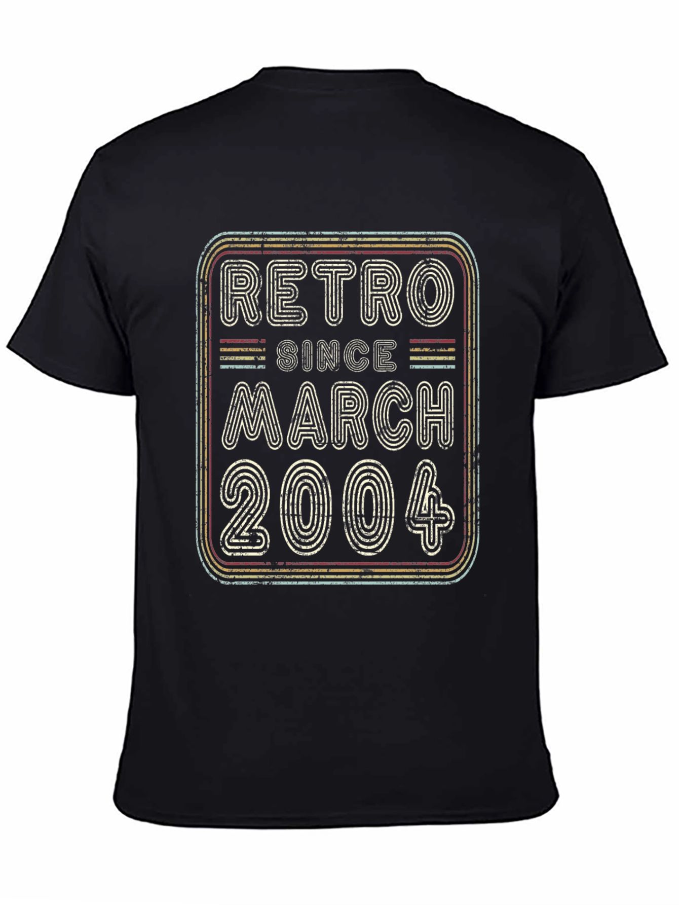 Black Retro Since March 2004 Black T-Shirt view 4