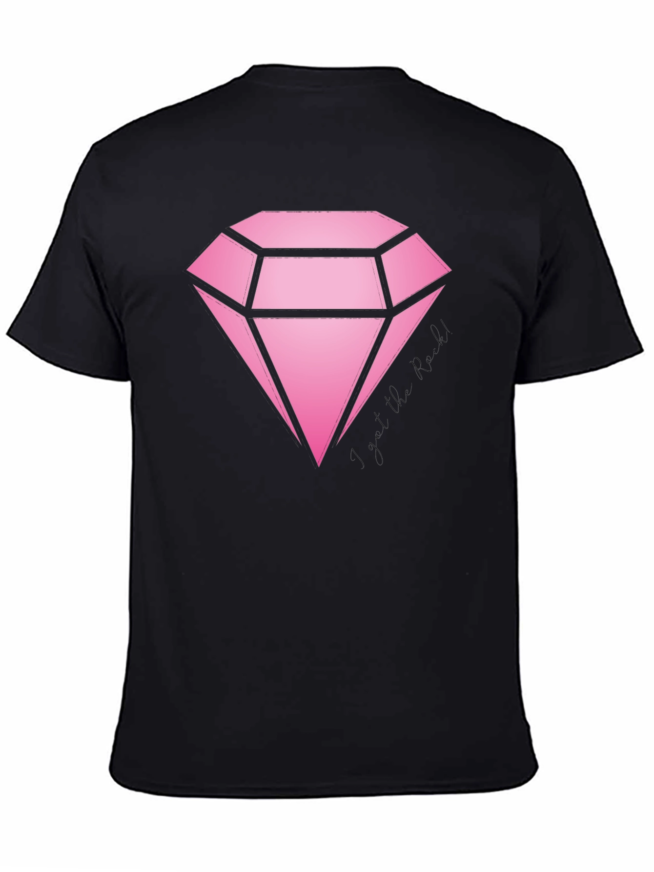 Black Diamond Rock Graphic Tee - Stylish Black Cotton T-Shirt view 4