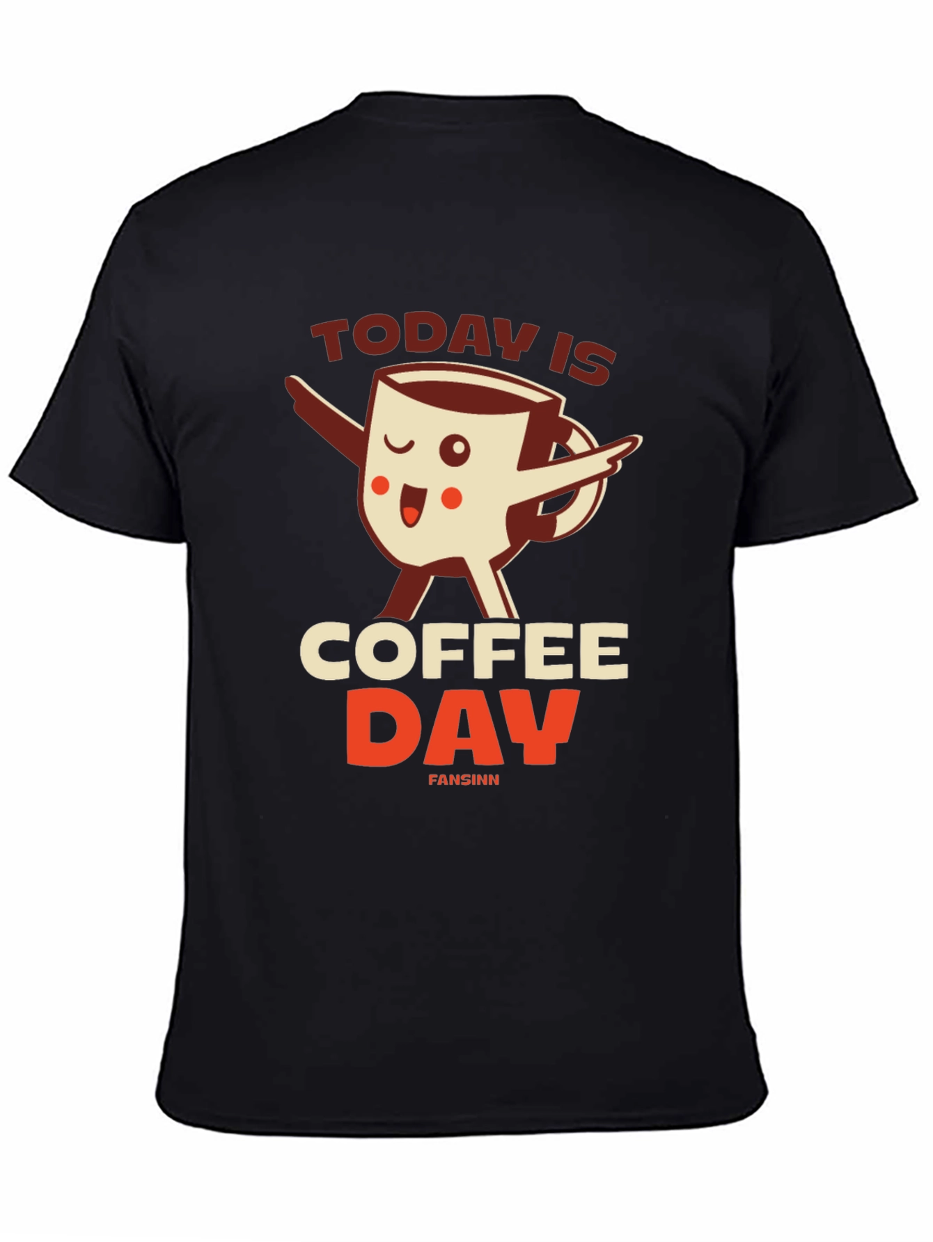 Black Coffee Day Graphic Tee - Unisex Crew Neck view 4
