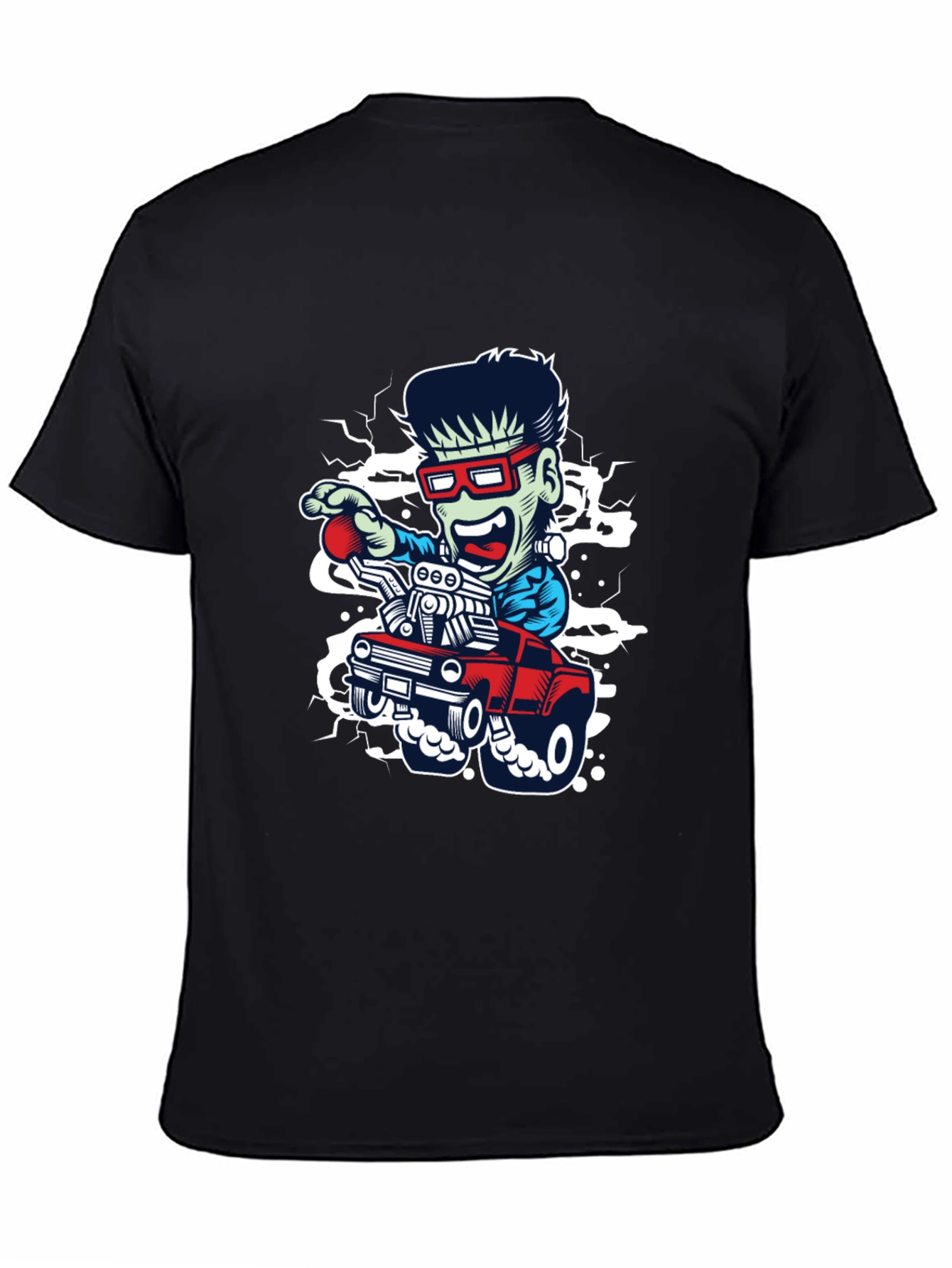 Black Monster Truck Graphic Tee - Unique Design view 4