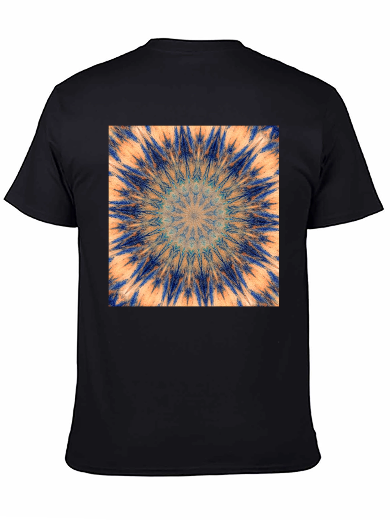 Black Tie-Dye Kaleidoscope Graphic Tee view 4