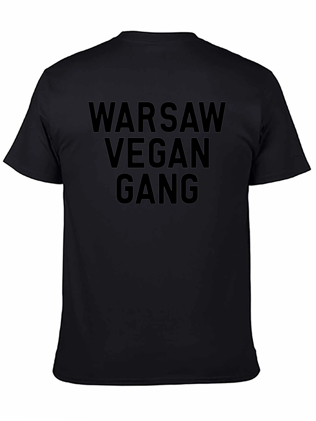 Black Warsaw Vegan Gang T-Shirt - Bold Statement Tee view 4
