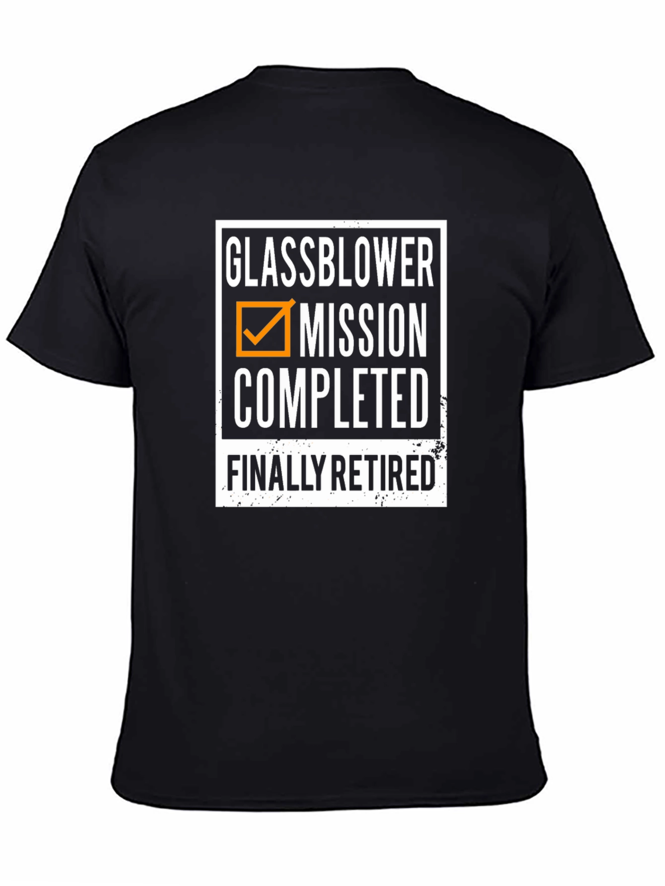 Black Glassblower Retirement T-Shirt - Mission Completed view 4