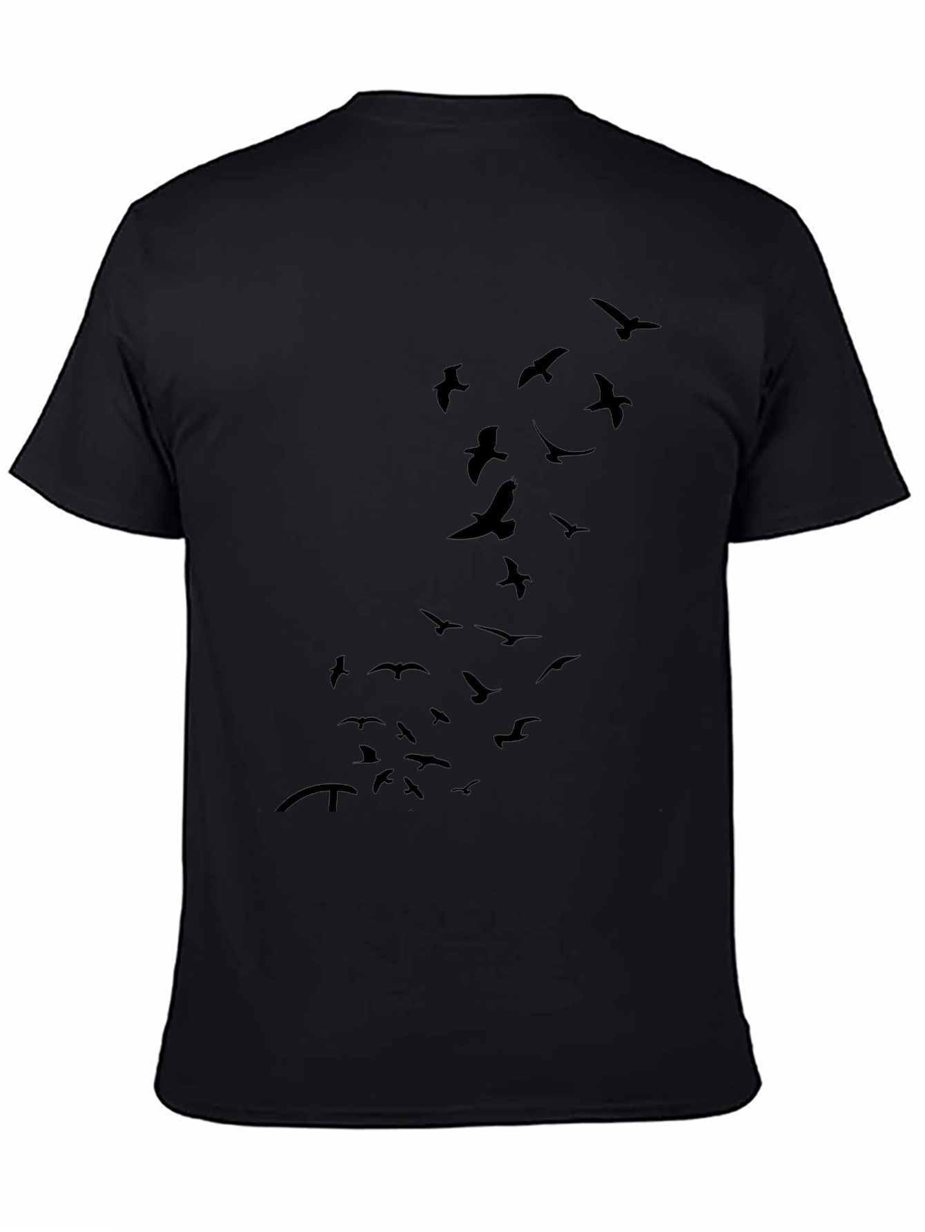 Black Black T-Shirt with Flying Bird Graphic view 4