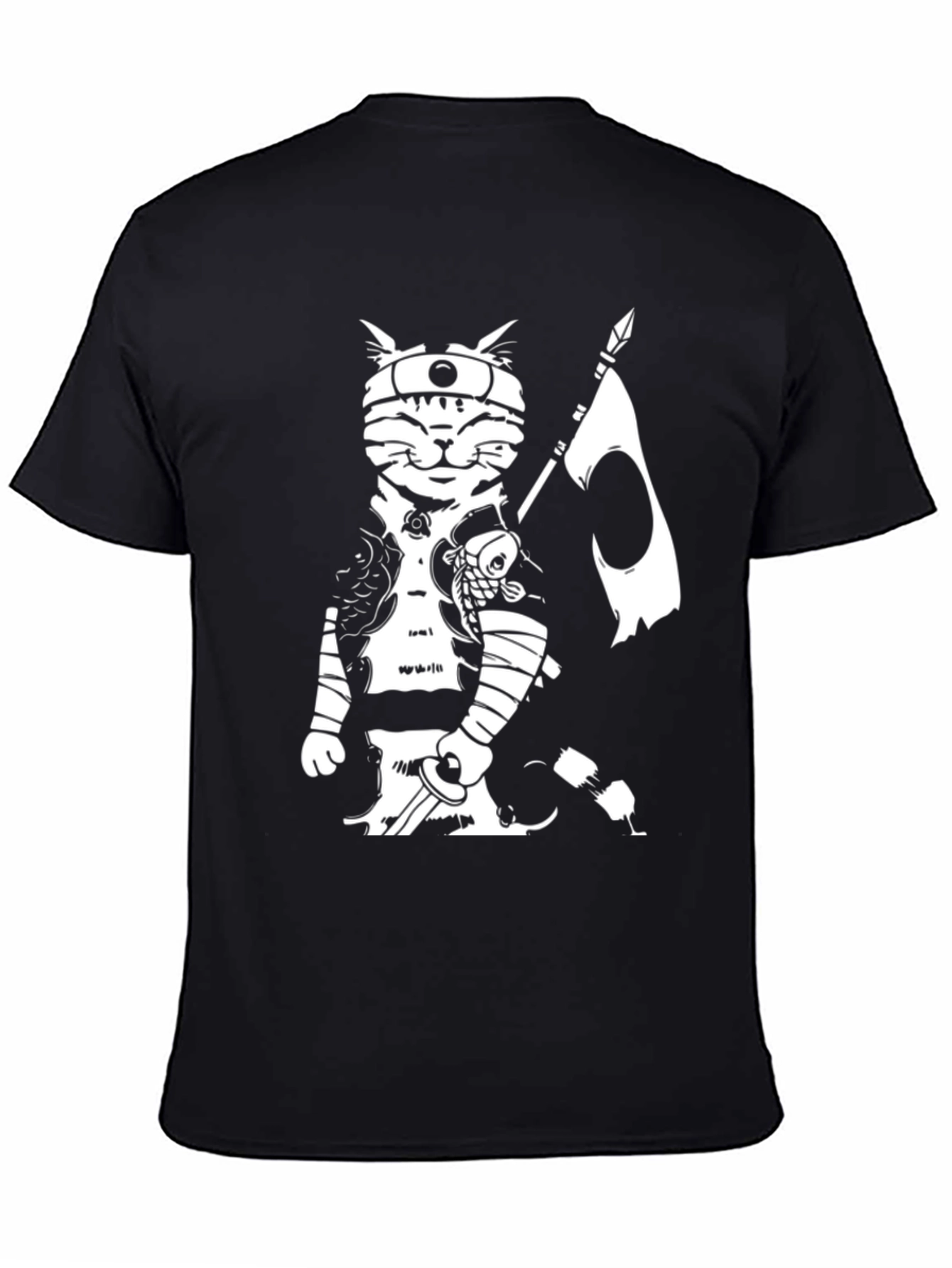Black Ninja Cat Graphic Tee - Cool Novelty T-Shirt view 4