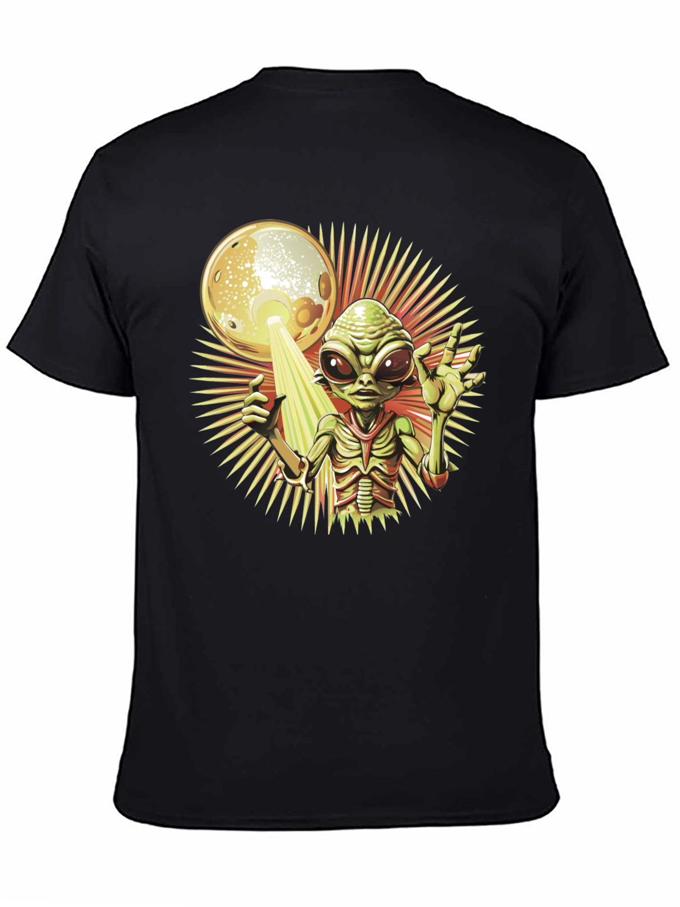 Black Alien Abduction T-Shirt - Out of This World Style view 4