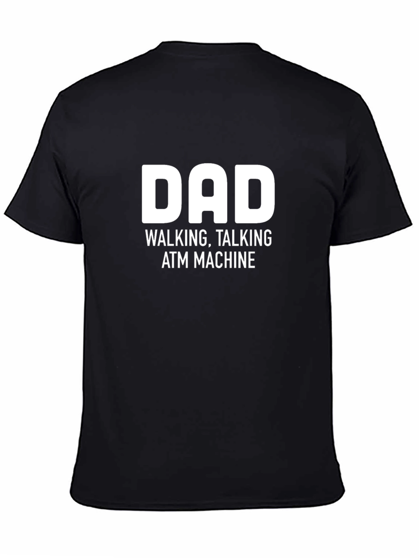 Black Dad Walking Talking ATM Machine Graphic Tee view 4
