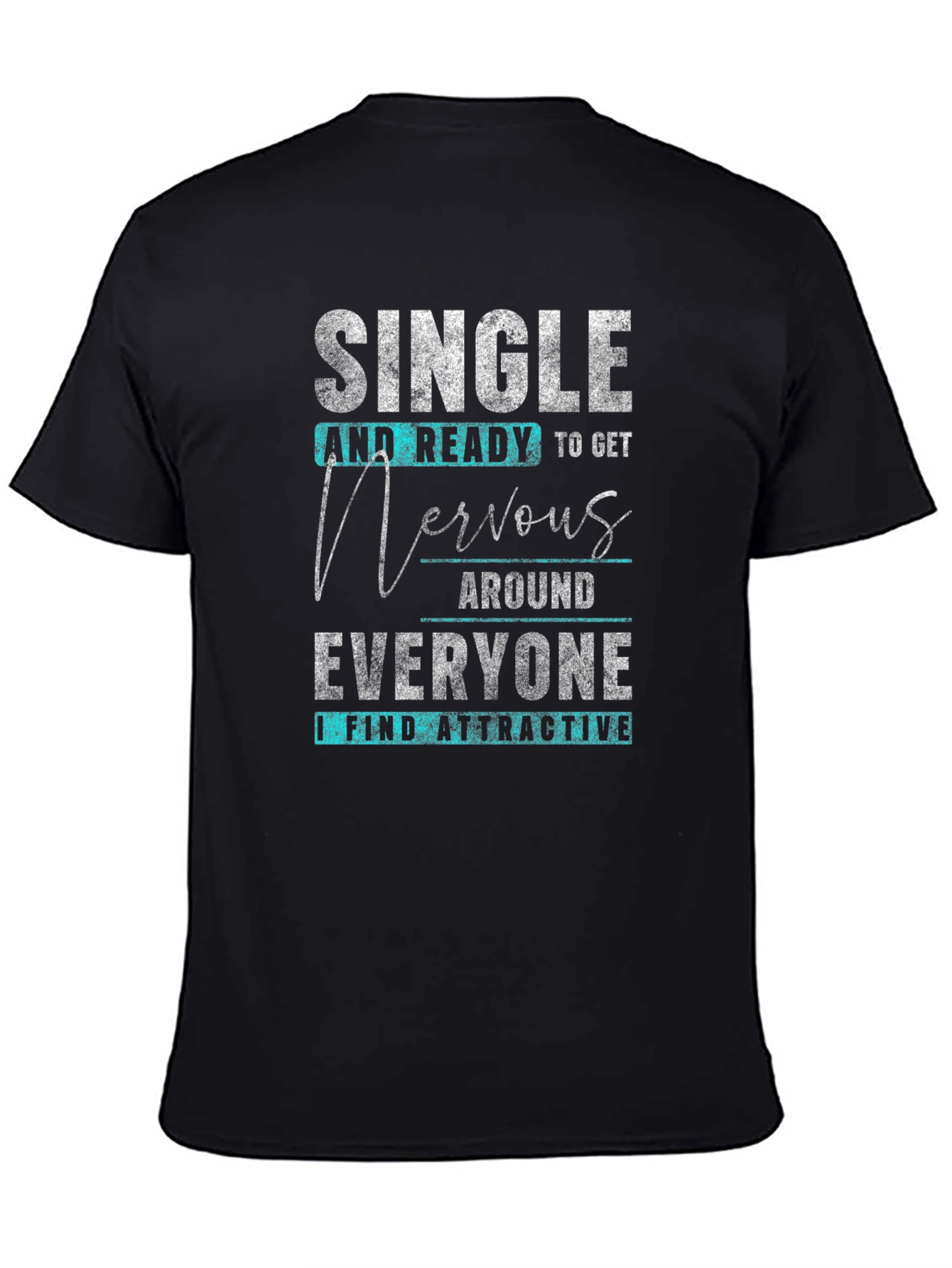 Black Single & Ready T-Shirt - Funny Dating Tee view 4