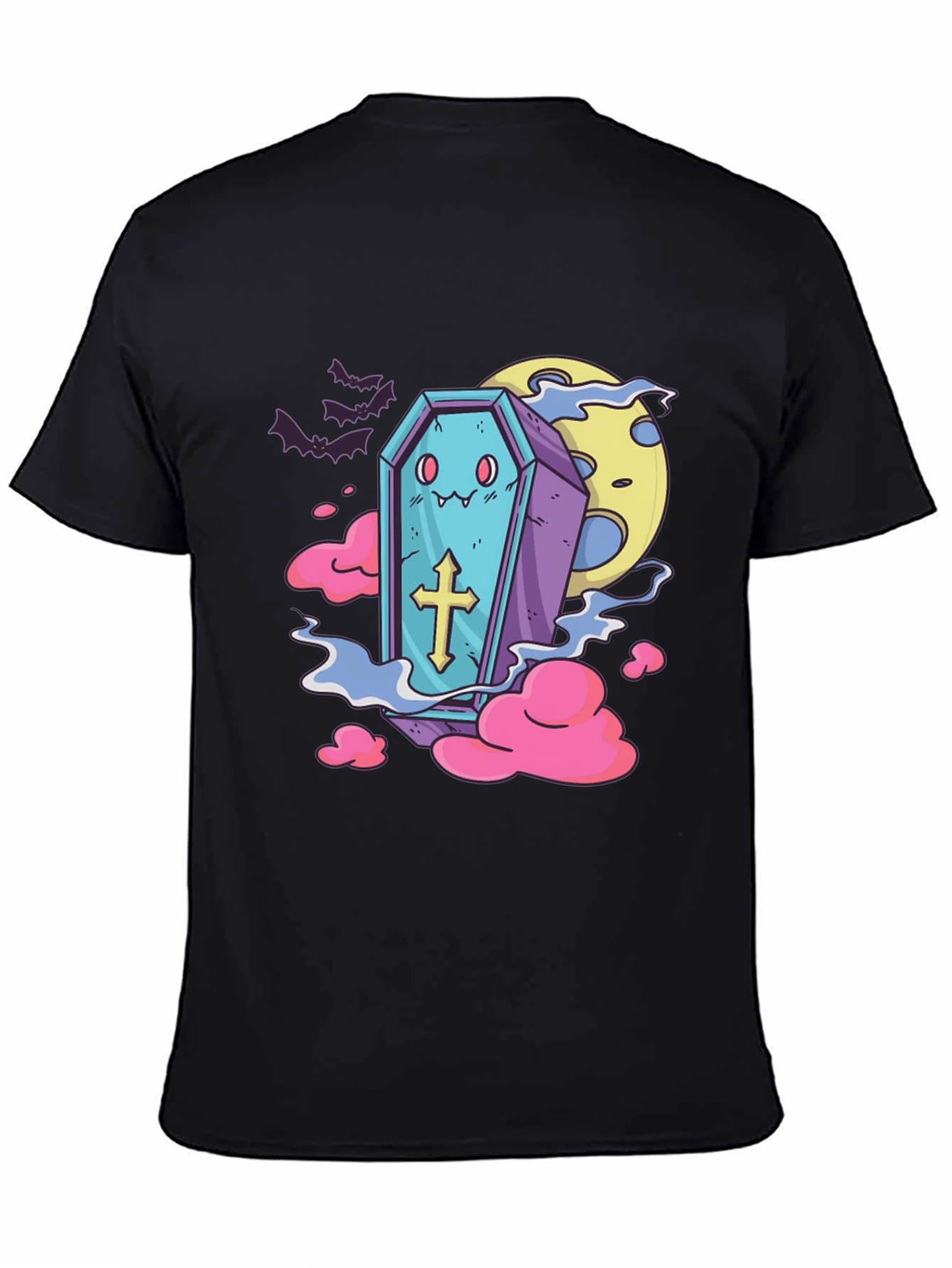 Black Kawaii Coffin T-Shirt - Cute Gothic Style view 4