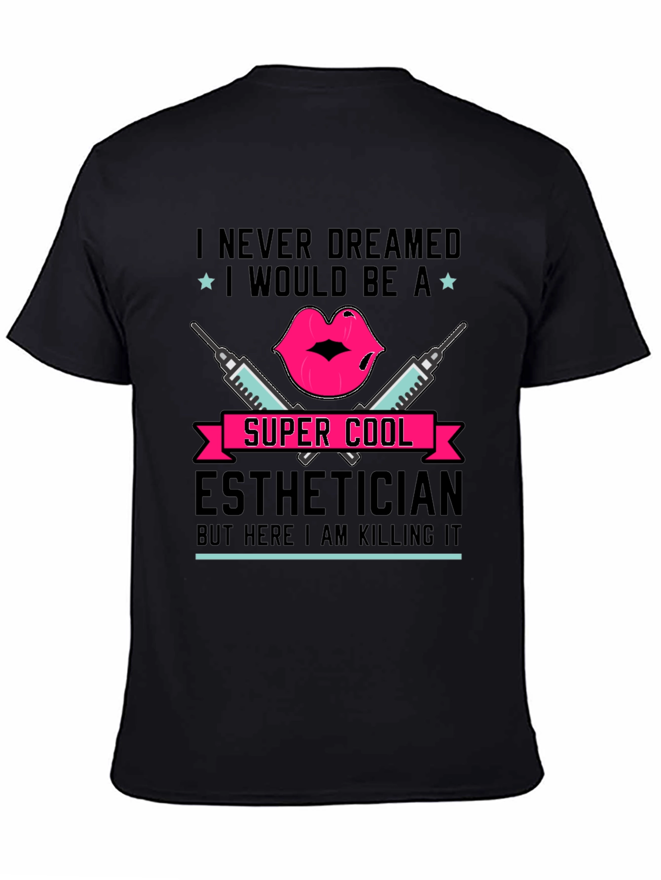 Black Cool Esthetician T-Shirt - Beauty Expert Gift view 4