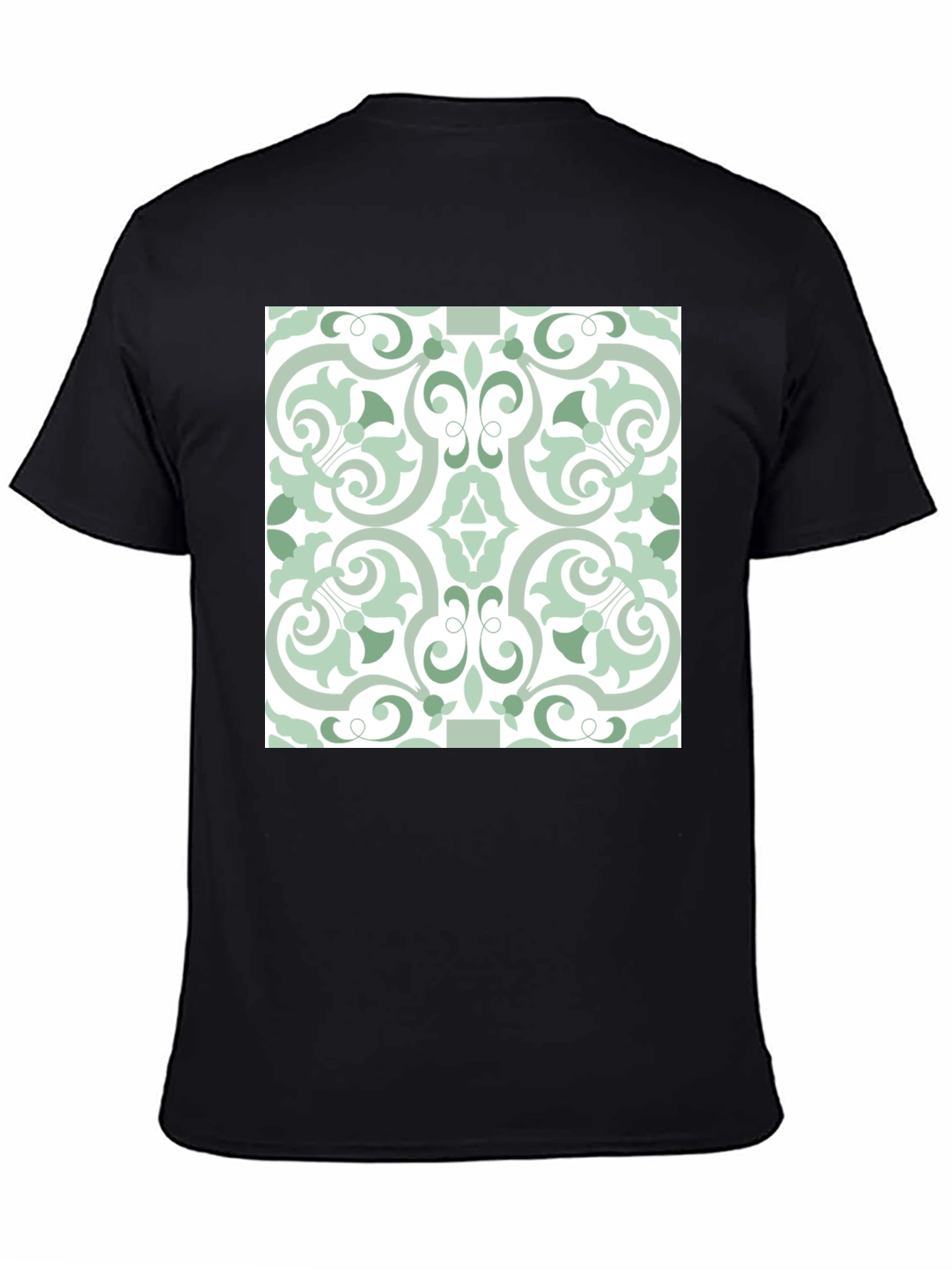 Patterned Black T-Shirt - 4