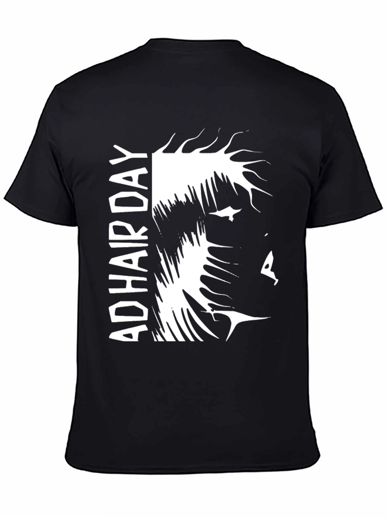 Black Bold 'AD Hair Day' Graphic Tee - Black view 4