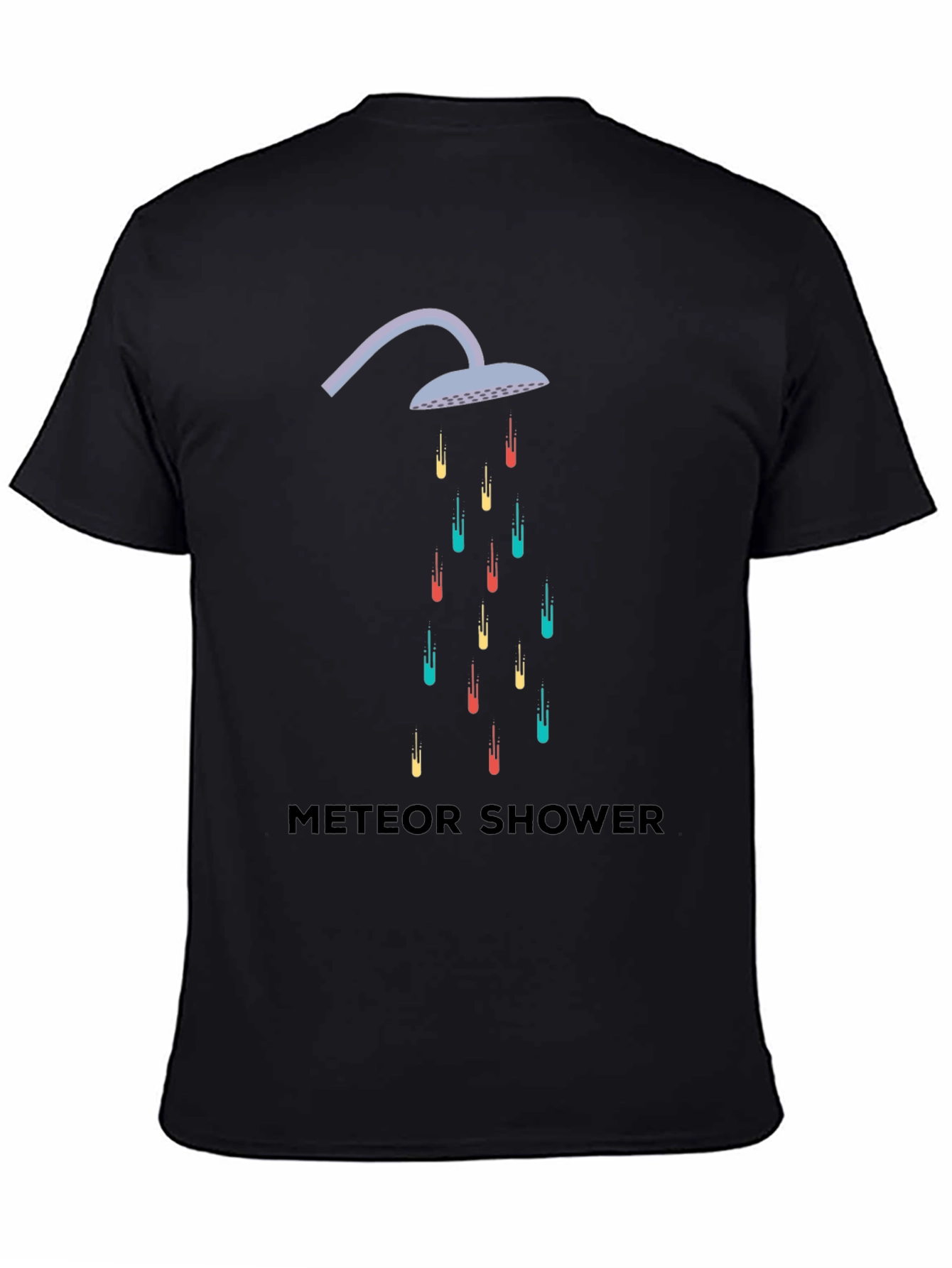 Black Meteor Shower Graphic Tee view 4