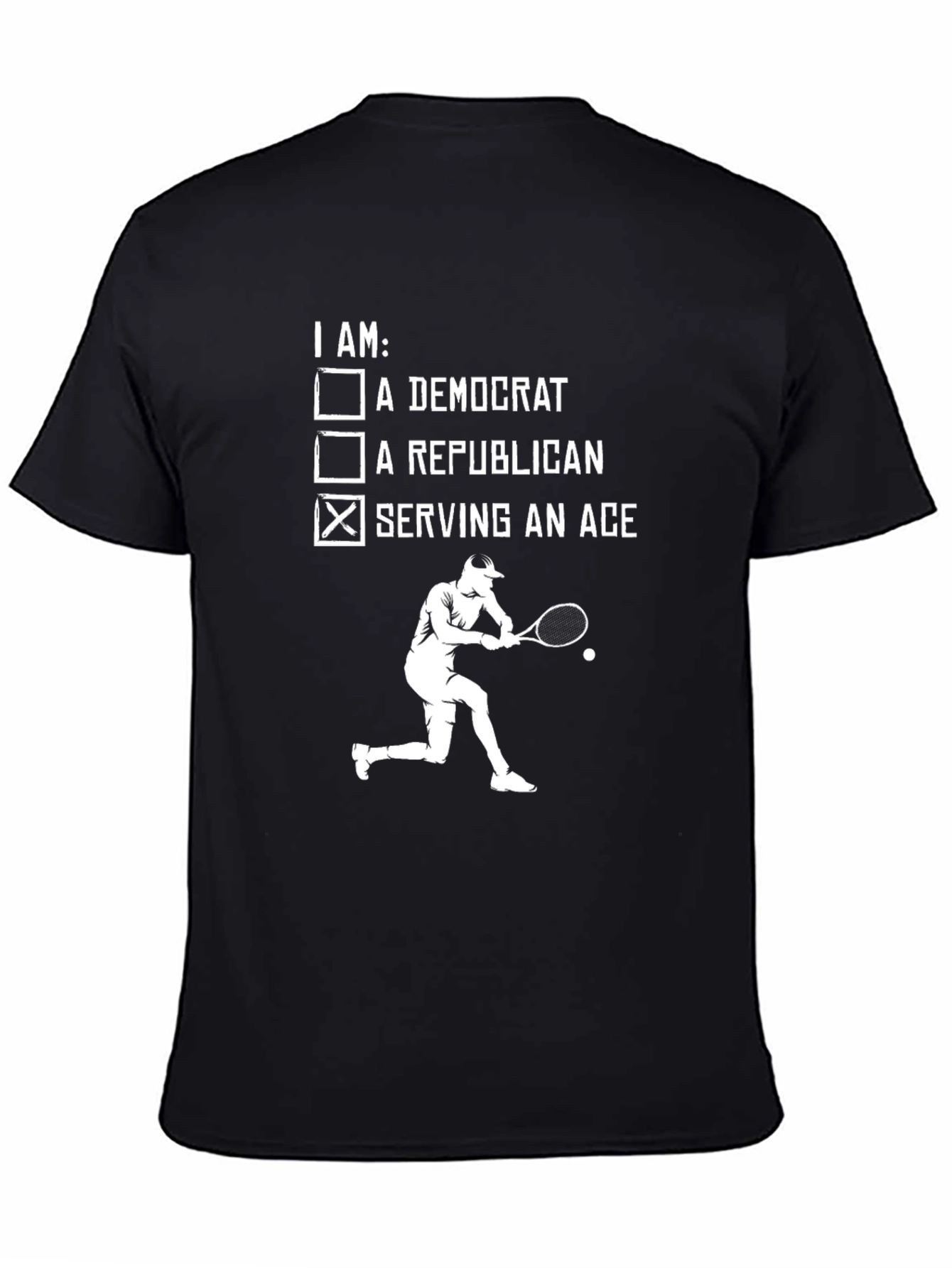 Serving an Ace T-Shirt - Tennis Player Design - 4