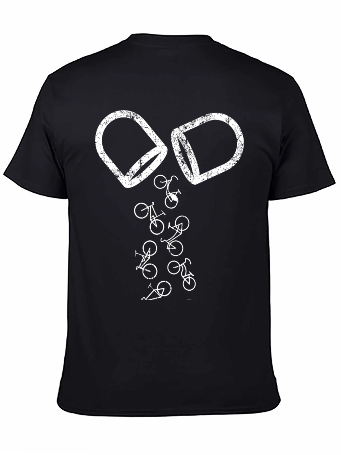 Black Bike Pill T-Shirt - Cycle Lover Apparel view 4
