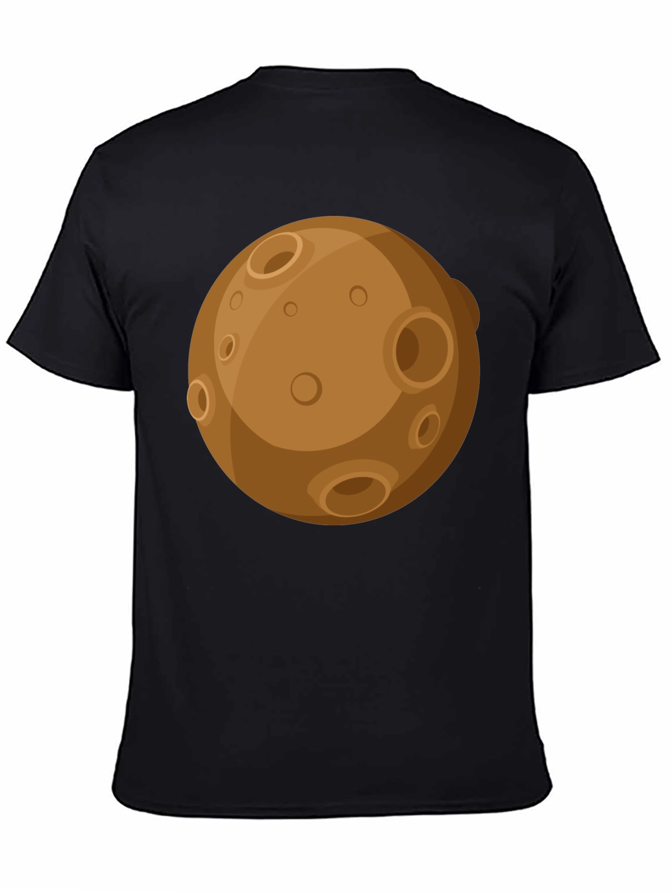 Black Cartoon Planet Graphic Tee - Black T-Shirt view 4