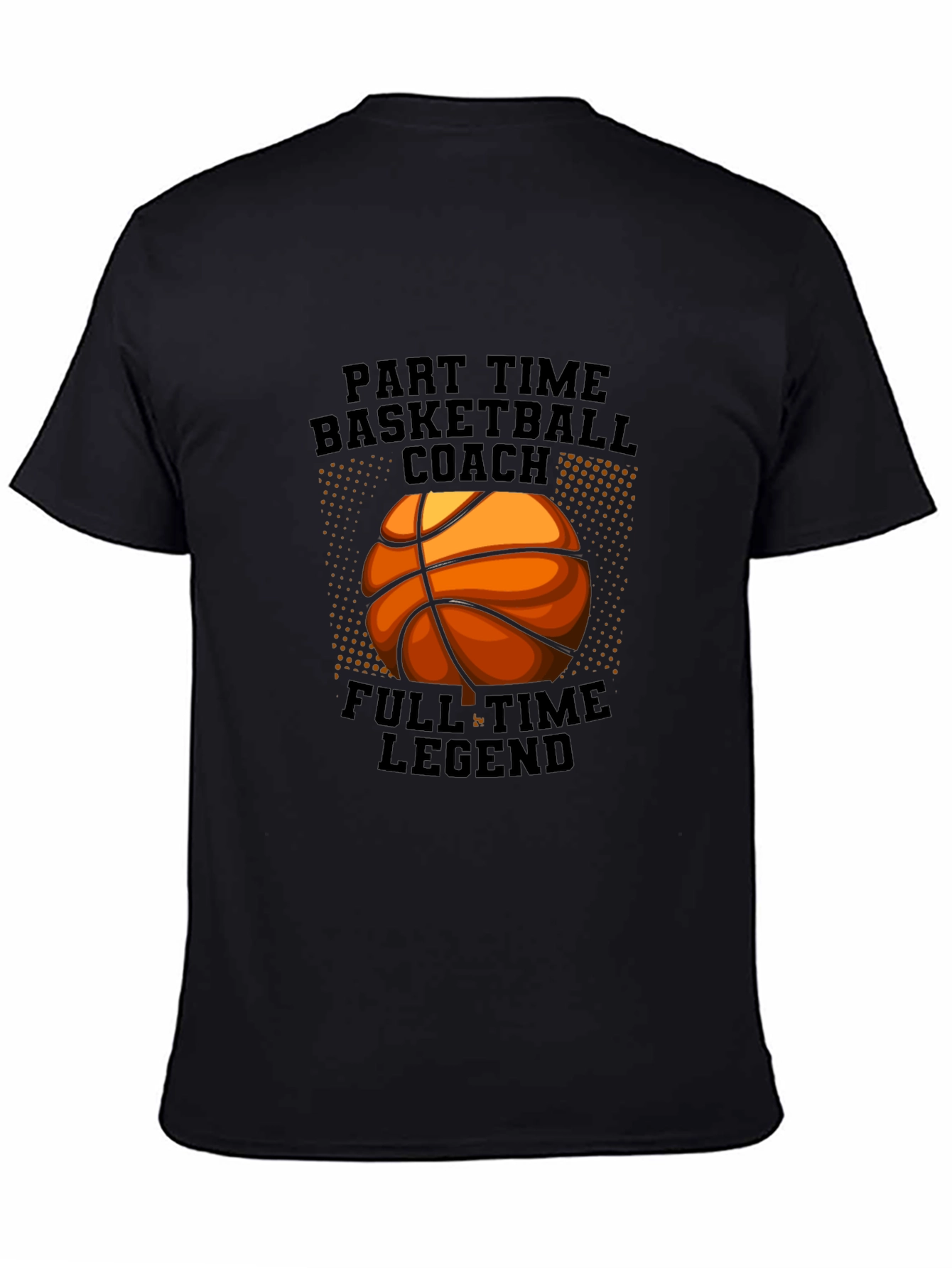 Black Basketball Coach Legend Tee view 4