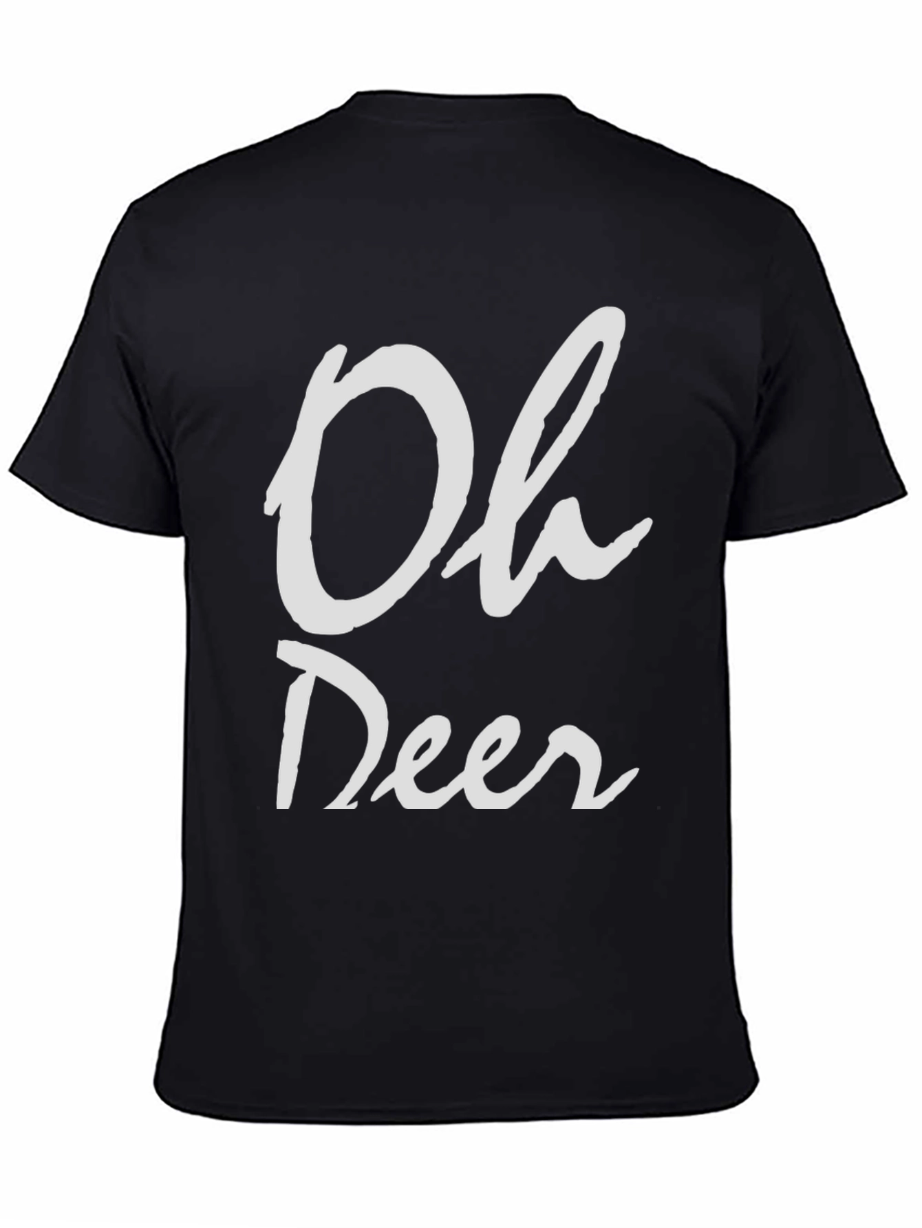 Black Oh Deer T-Shirt - Funny Graphic Tee view 4