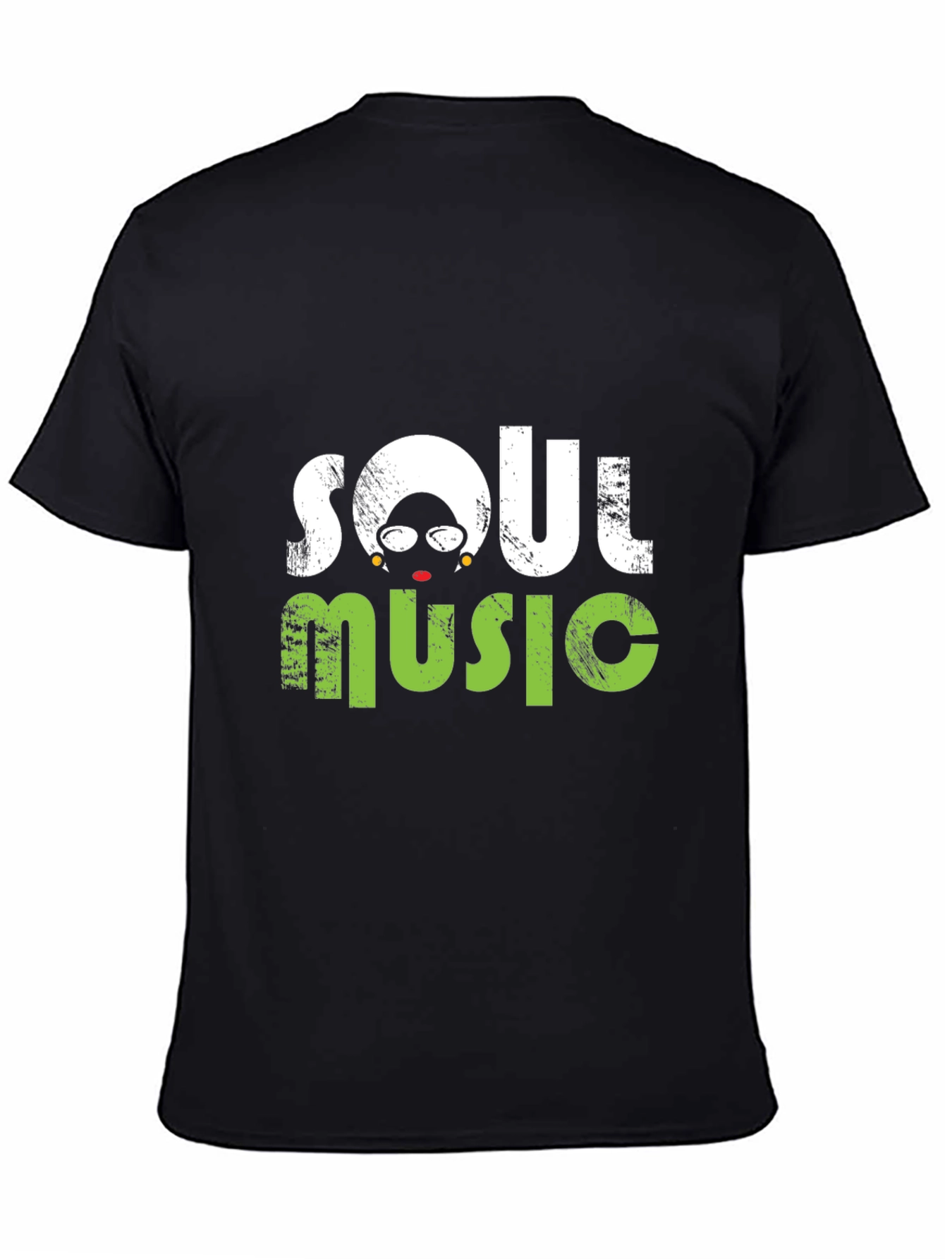 Black Soul Music Graphic Black T-Shirt view 4