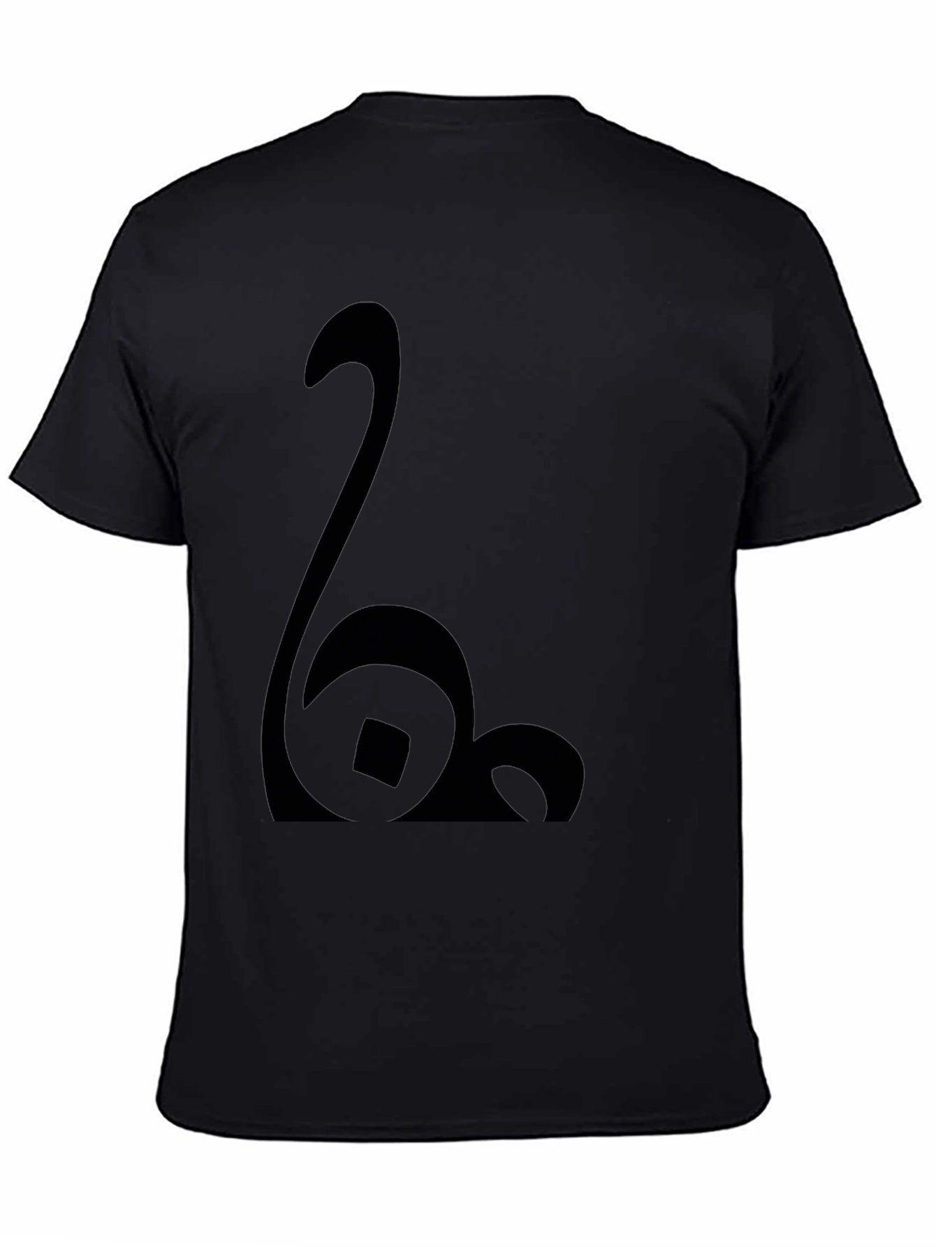 Black Modern Black Graphic Tee - Abstract Design view 4