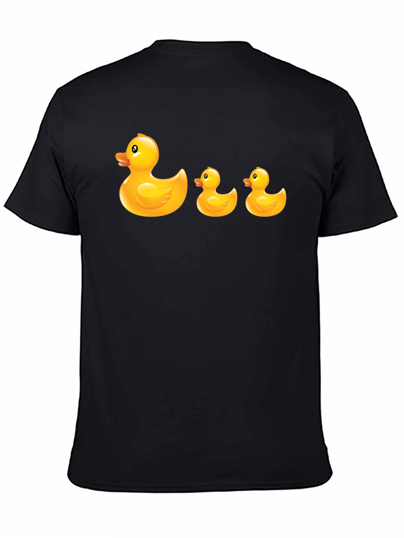 Black Rubber Duck T-Shirt - Quirky Black Cotton Tee view 4