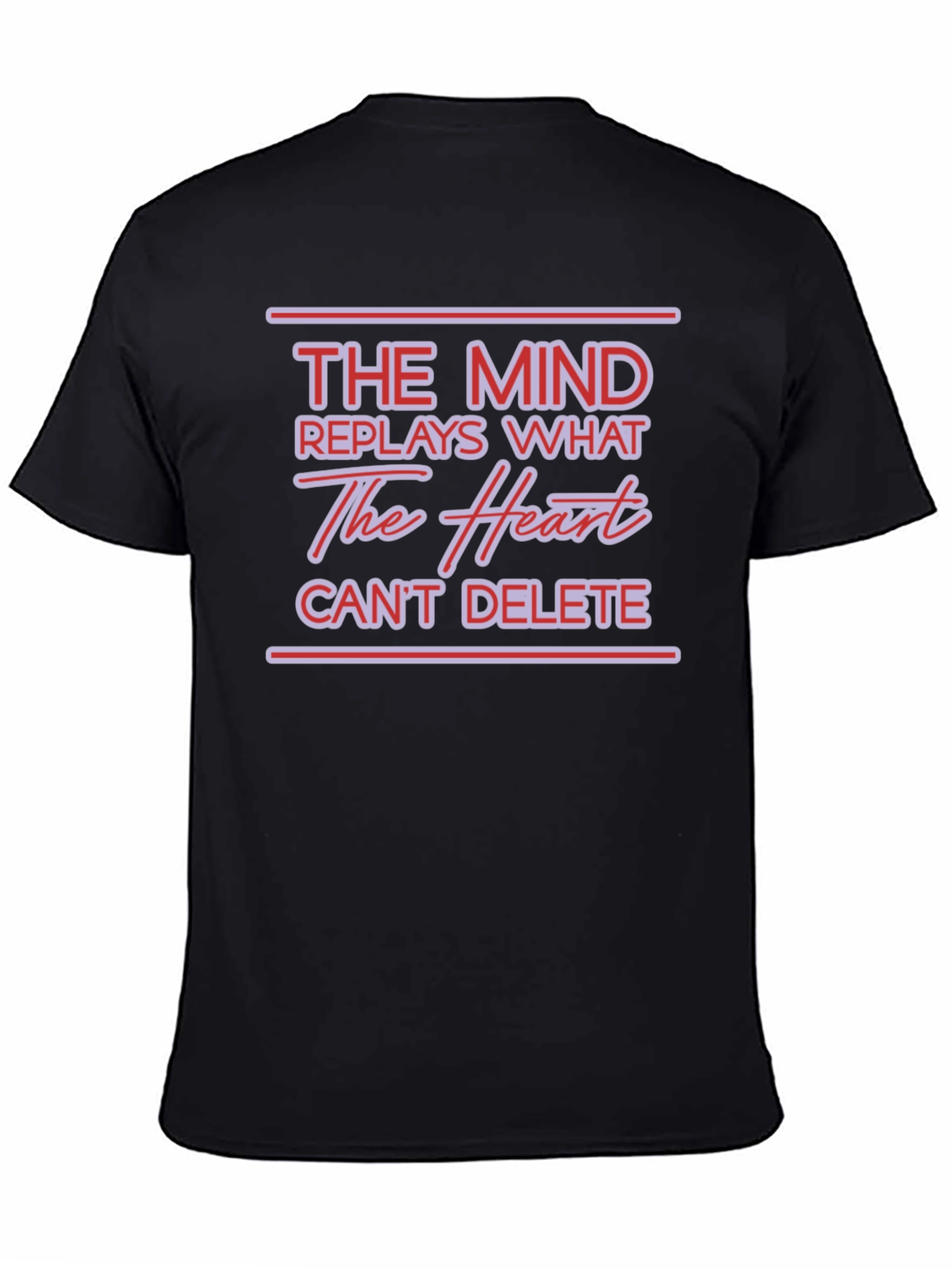 Black The Mind T-Shirt - Heart Can't Delete view 4