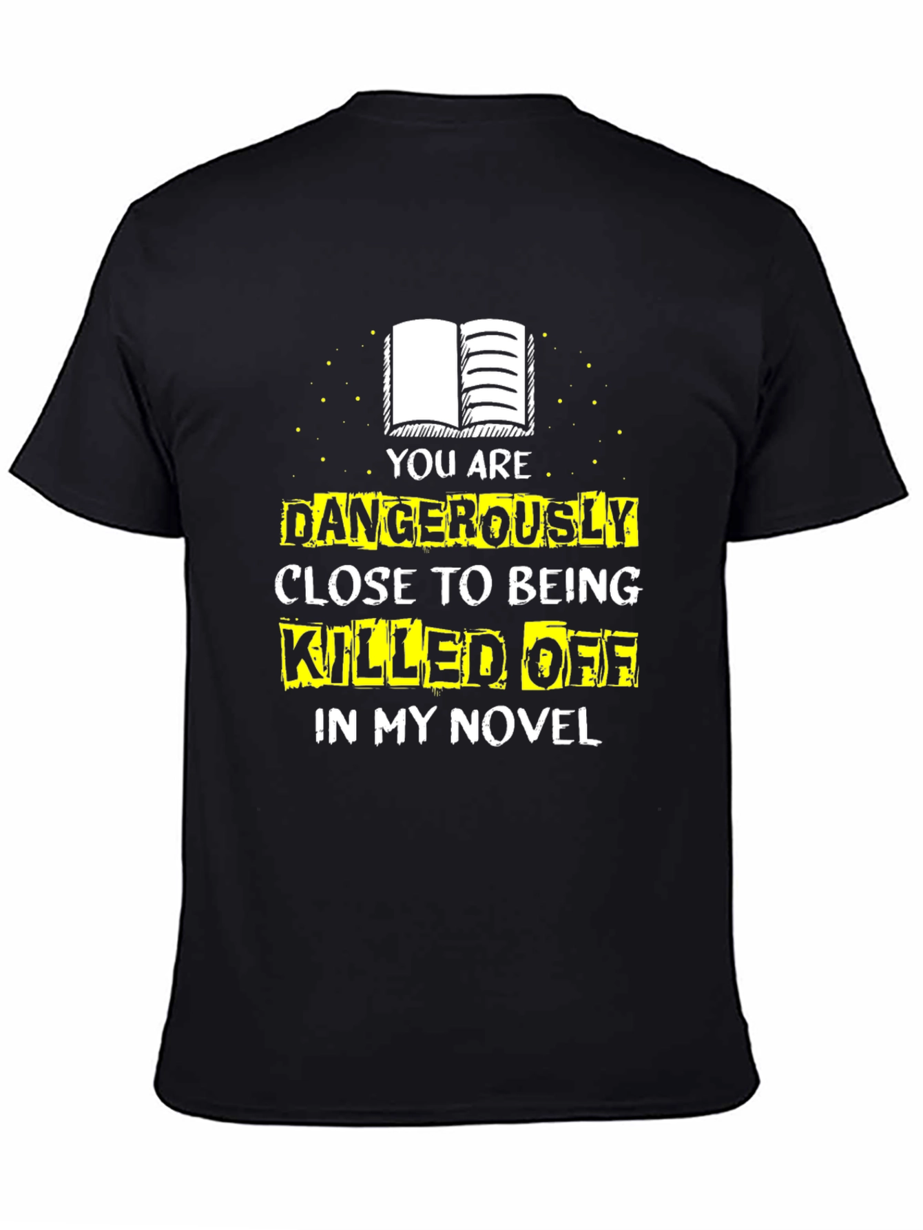 Black Dangerously Close Novel T-Shirt view 4