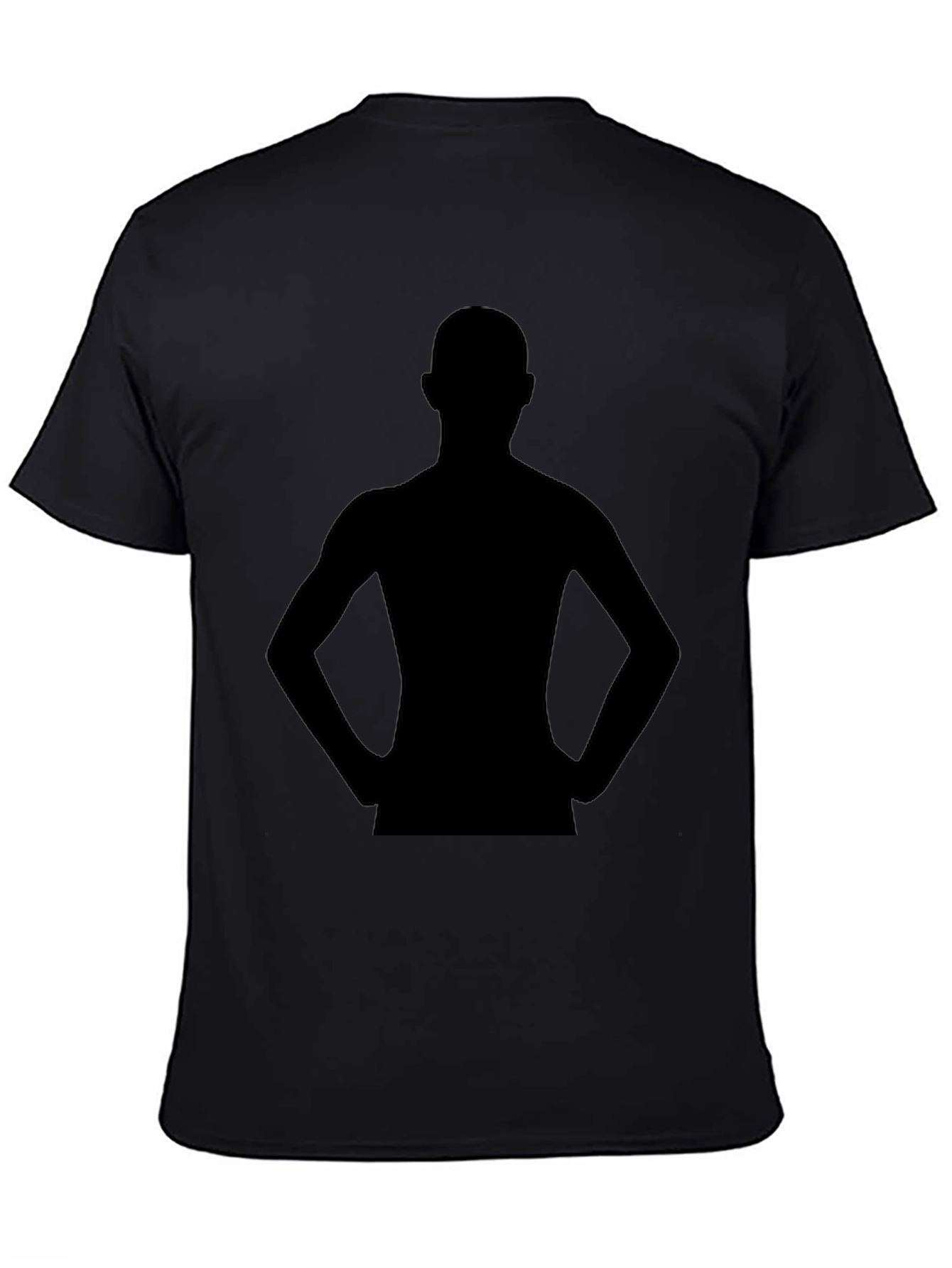 Black Silhouette Graphic Print Tee - Modern Style view 4
