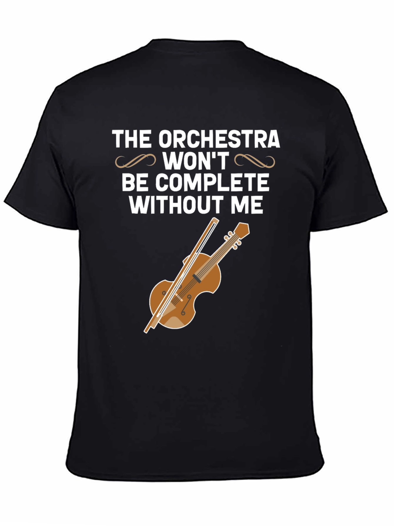 Black Orchestra Violin T-Shirt - Funny Musician Tee view 4