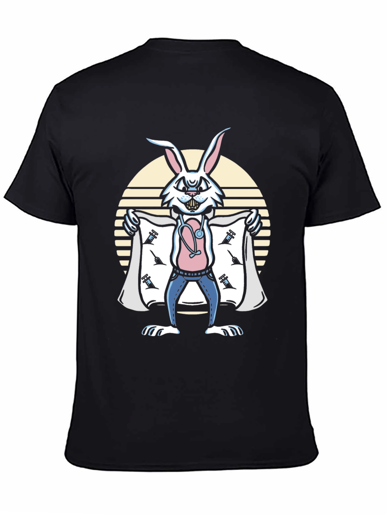 Black Rabbit Doctor Graphic Tee - Medical Humor view 4